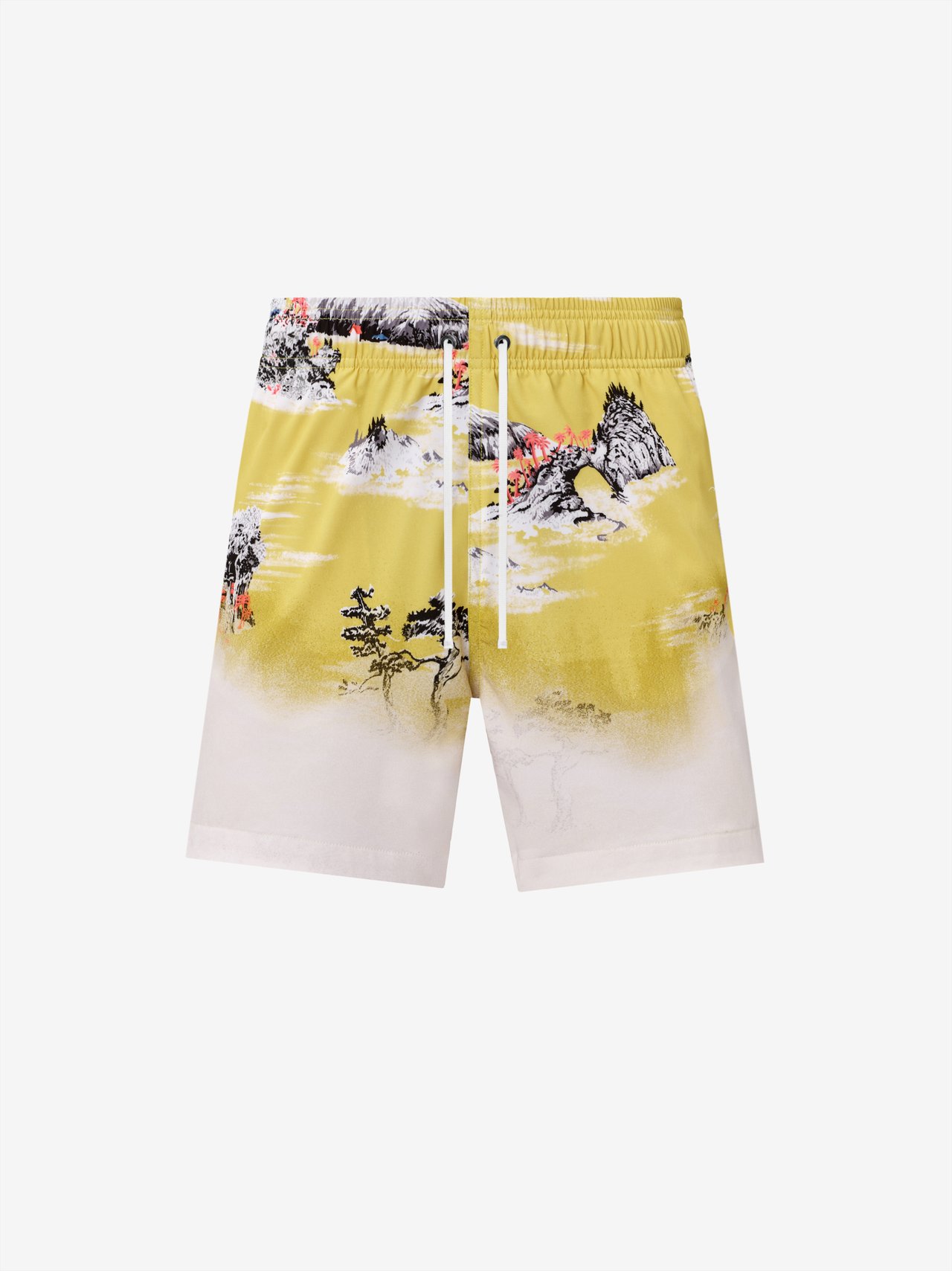 AMIRI yellow Paint Splatter Swim Shorts
