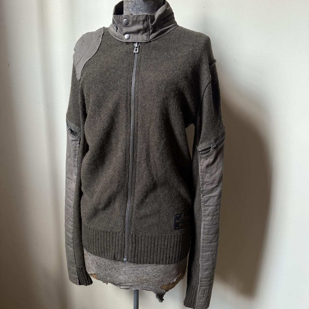 Diesel Green Wool Blend Panel Zip Jacket - L - $130