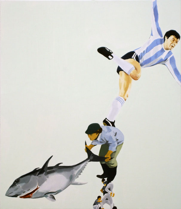 'Just a Shot Away' 2007, Oil on Board, 30 x 40 cm