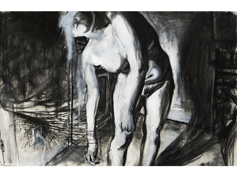Drooping ArmsCharcoal and gesso on paper30"x44"2010