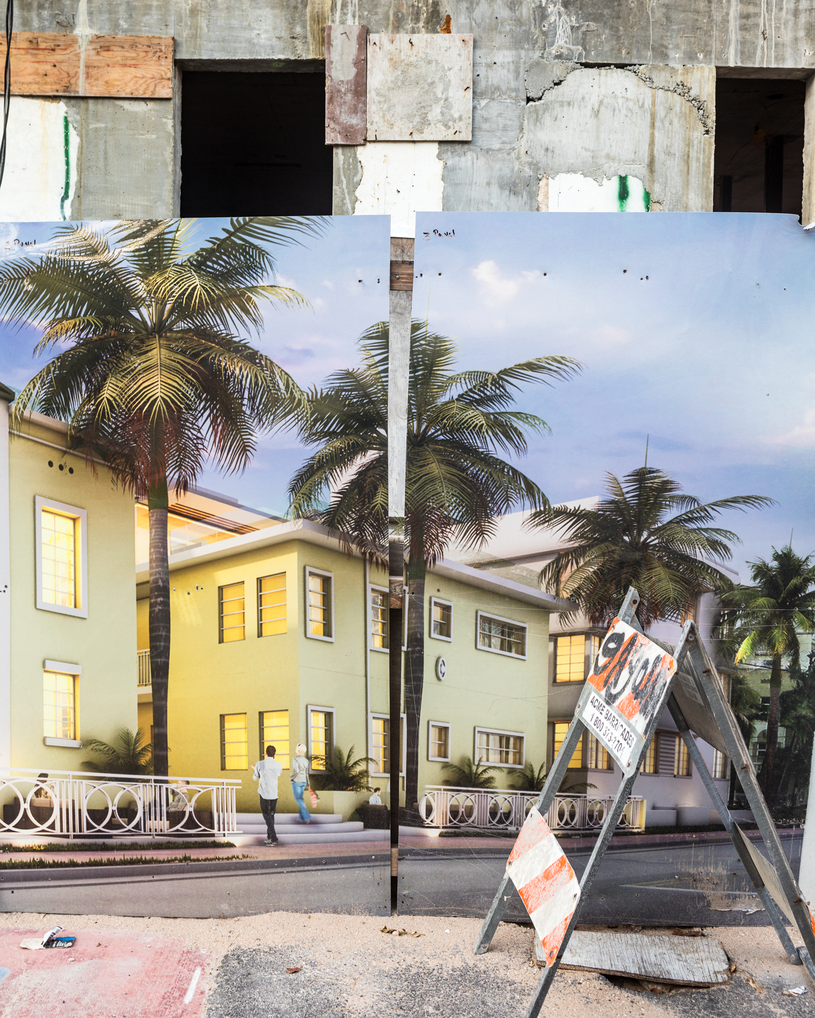 Construction in South Beach, 2017. Archival pigment print. 40 x 32 inches. Edition of 5.