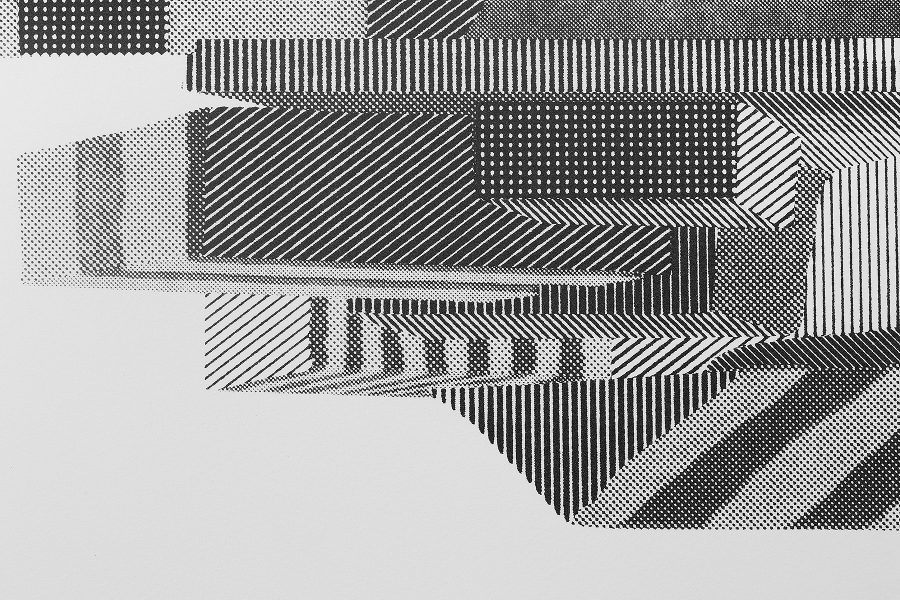 (Detail) - L'orgue de Barbarie, No. 1, 2024, screenprint on somerset satin, 30 x 44 inches, (edition of 5)