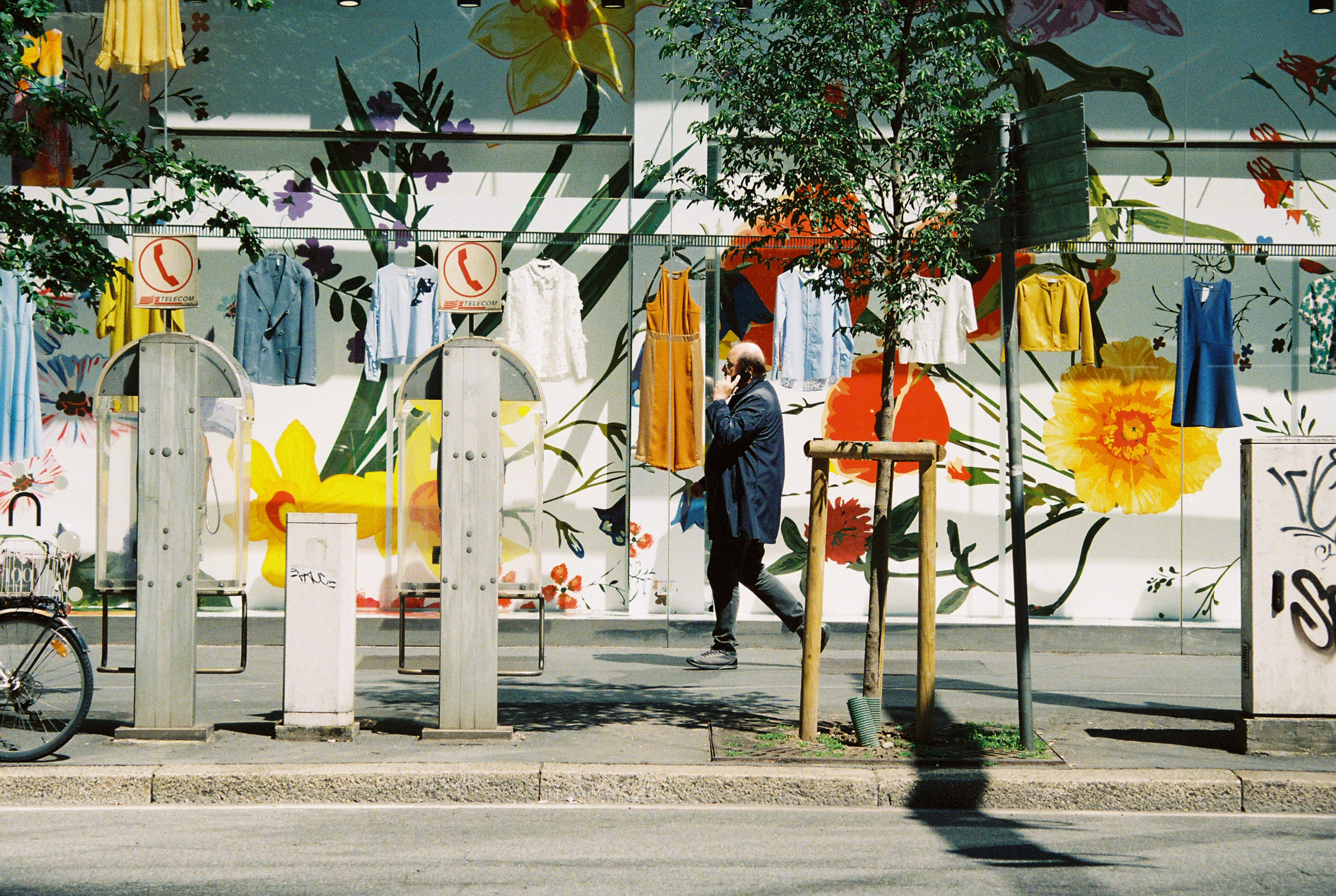 "Color pop sidewalk" (2018) on Portra 800 35mm film
