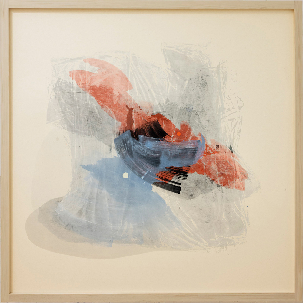 Janus (Back drape) akryl på duk, 200x200cm, 2022 | Foto: Patrik Lindell