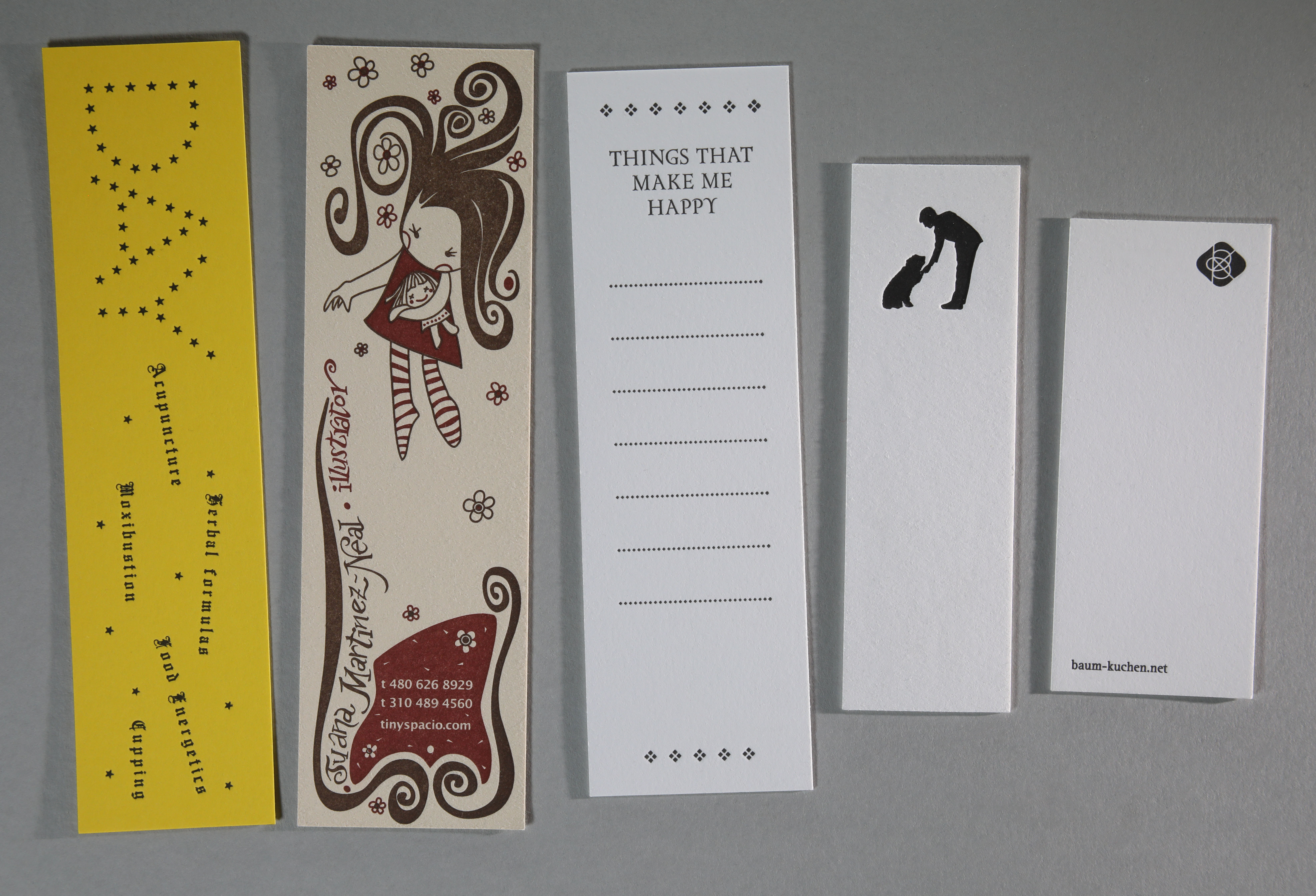LETTERPRESSAssorted bookmarks
