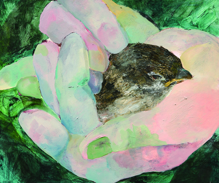 평화  acrylic, gouache on Korean paper 38x45.5cm 2013