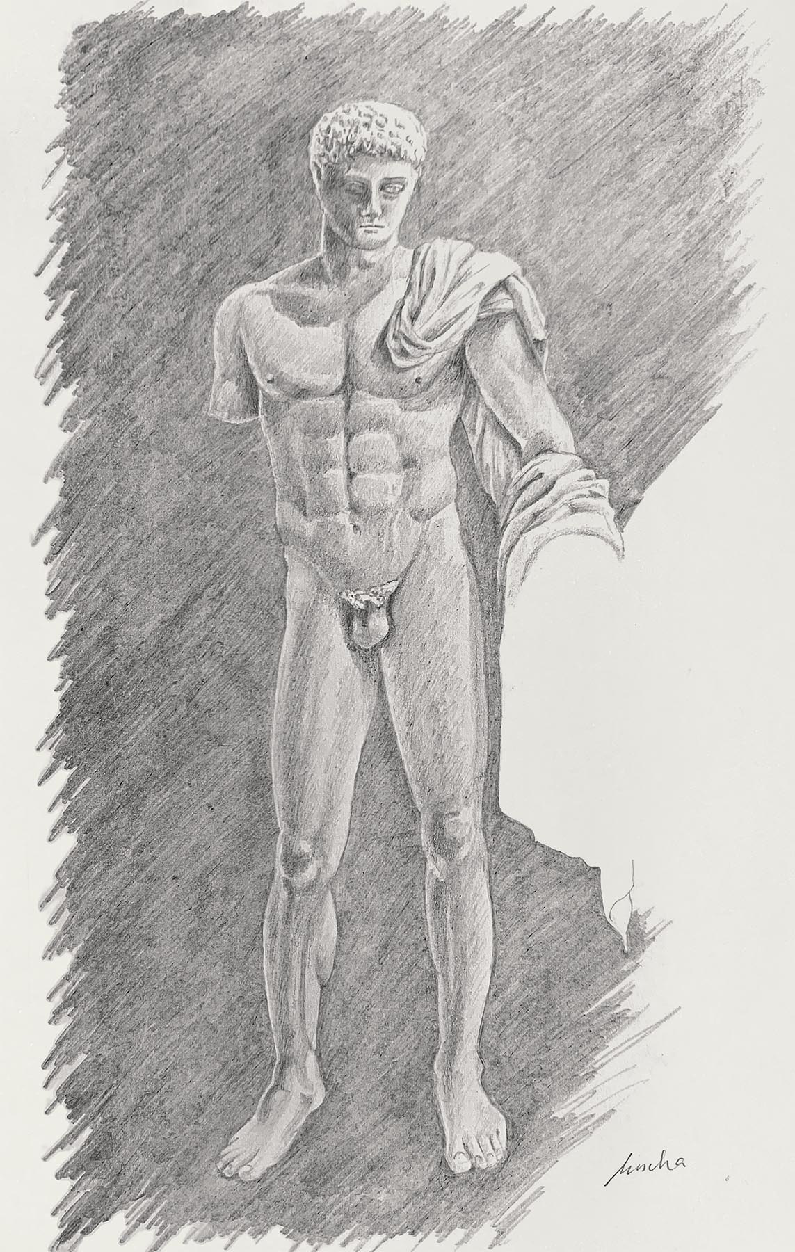 Musée du Louvre, pencil