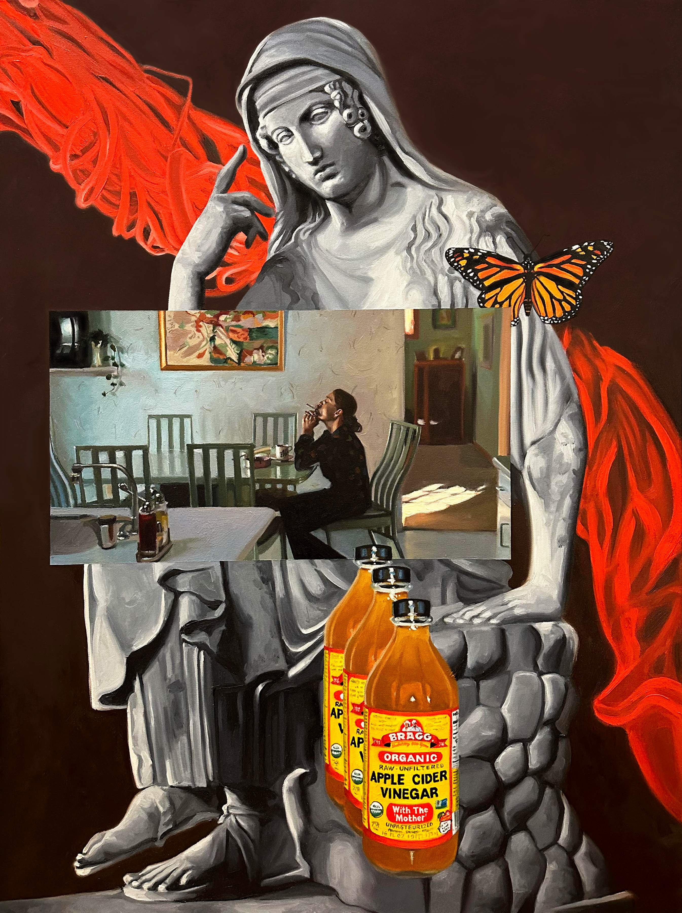 Amour Fou (With The 'Mother'), oil on canvas, 40 x 30", 2022-23