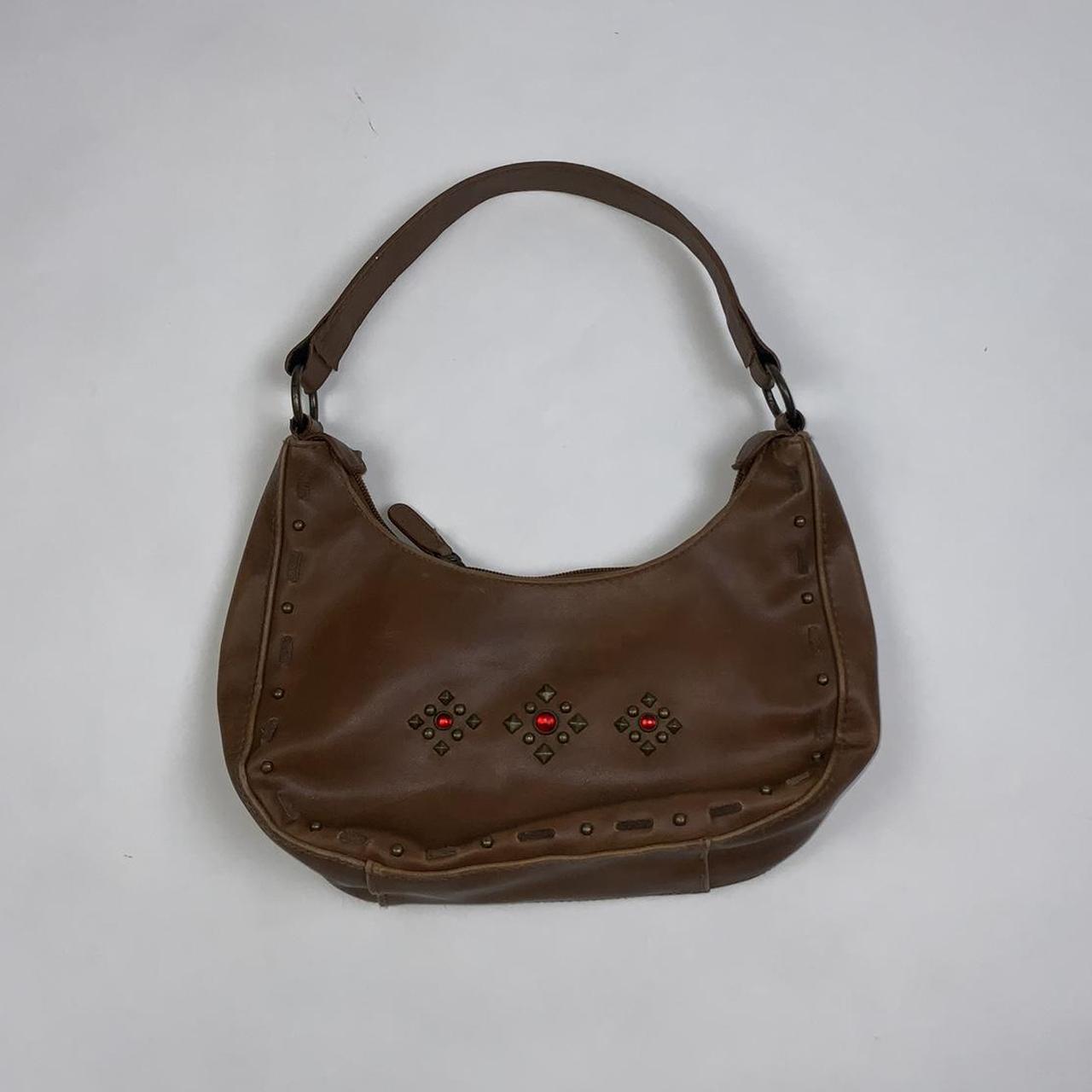 2000s Brown Jeweled Mini Bag - 𝓈𝑜𝓁𝒹