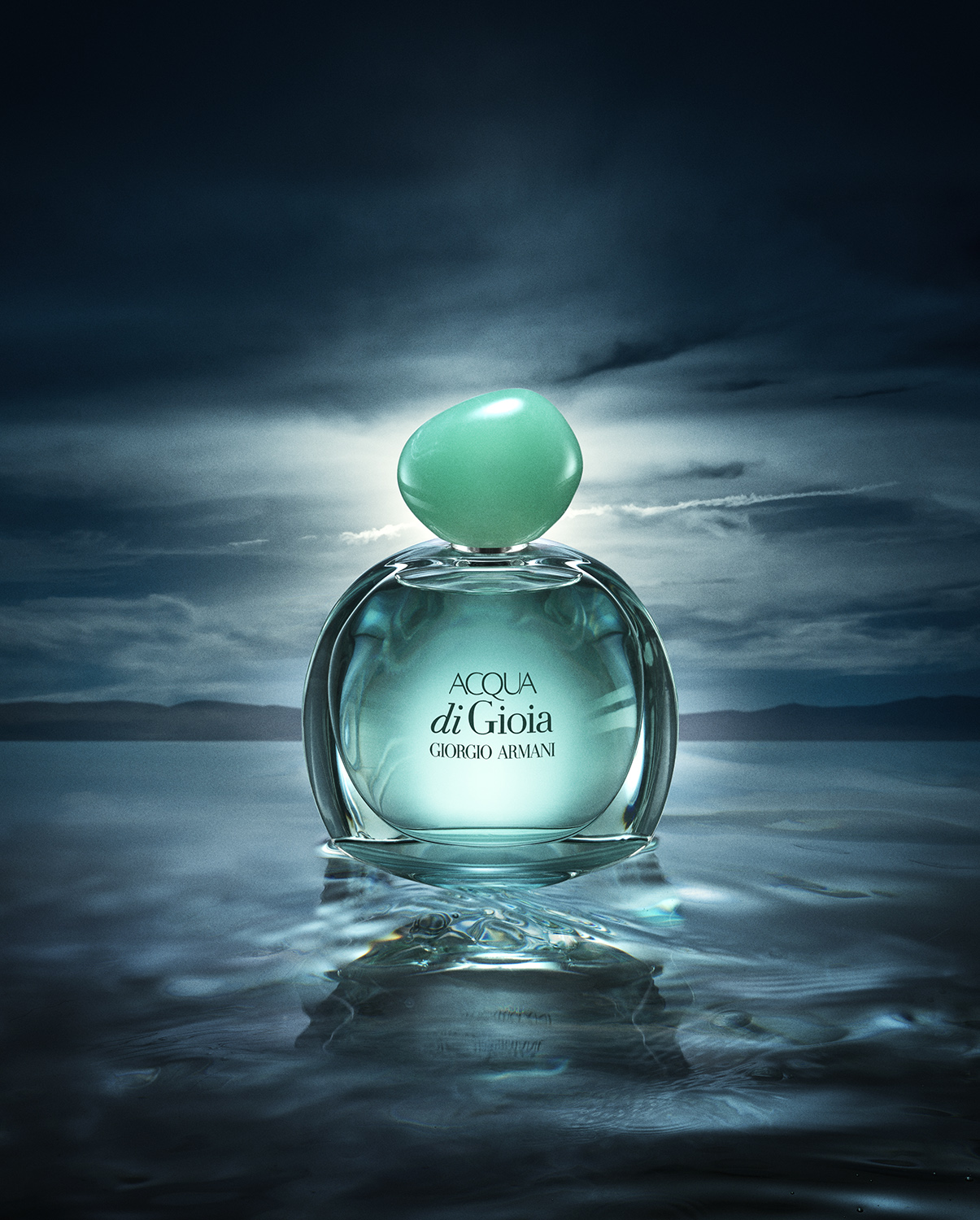 Giorgio Armani Acqua di Gioia moody water environment created by KMA Still Life Photographer Daniel Lindh