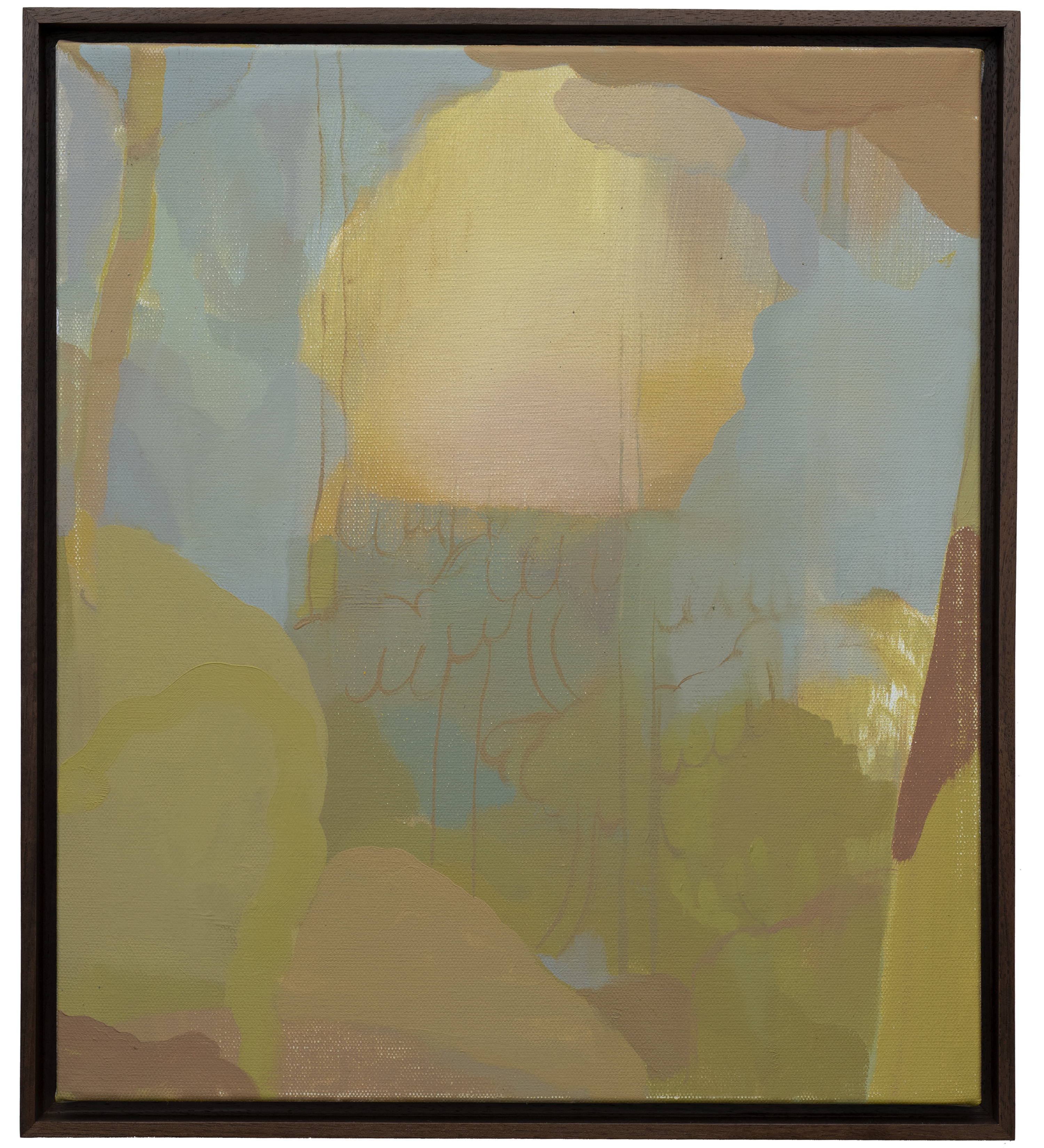 Blackbird sang the sun to bed, Oil on Canvas, 14 x 16," 2019