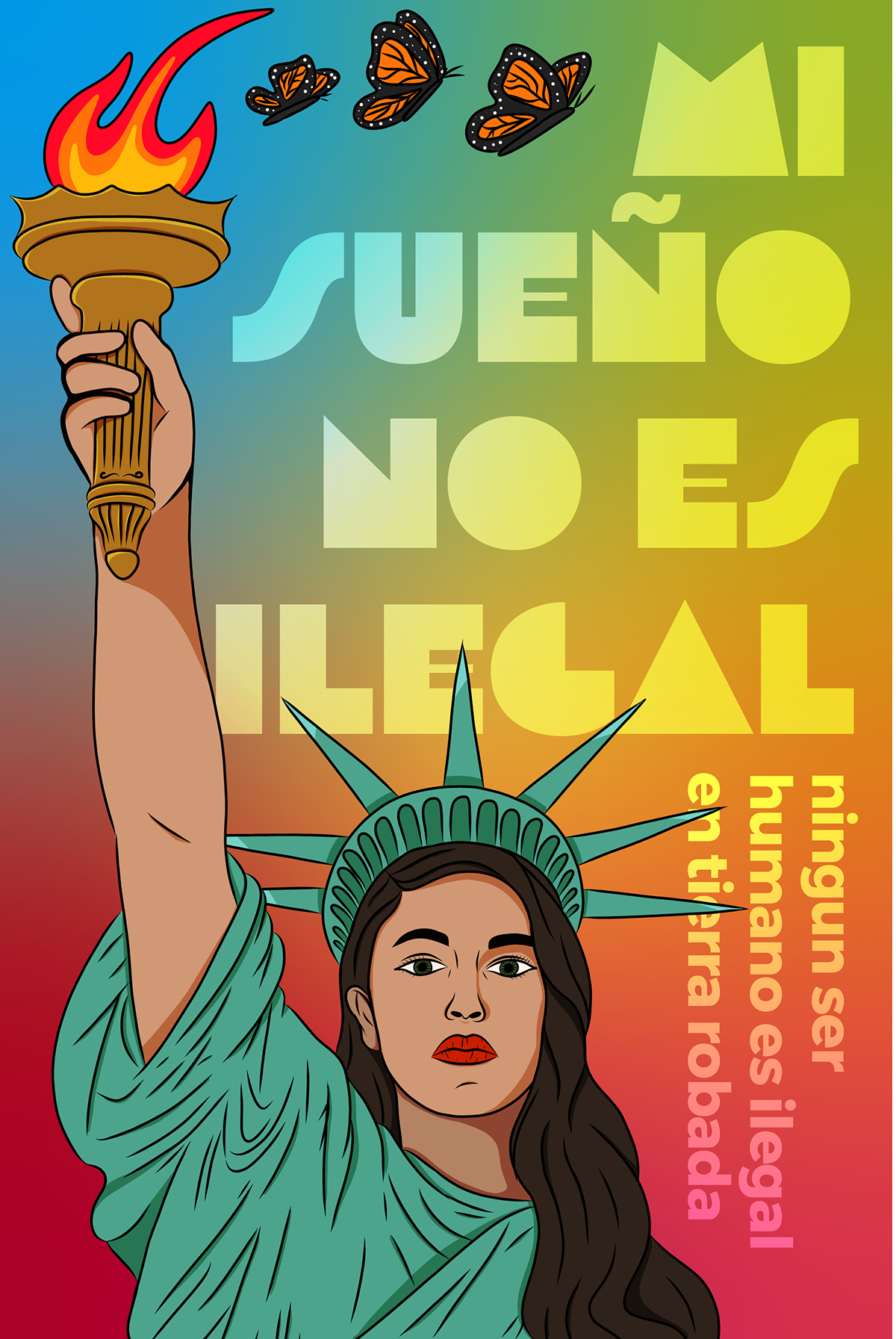Mi Sueño No Es Ilegal protest poster, 11-2020