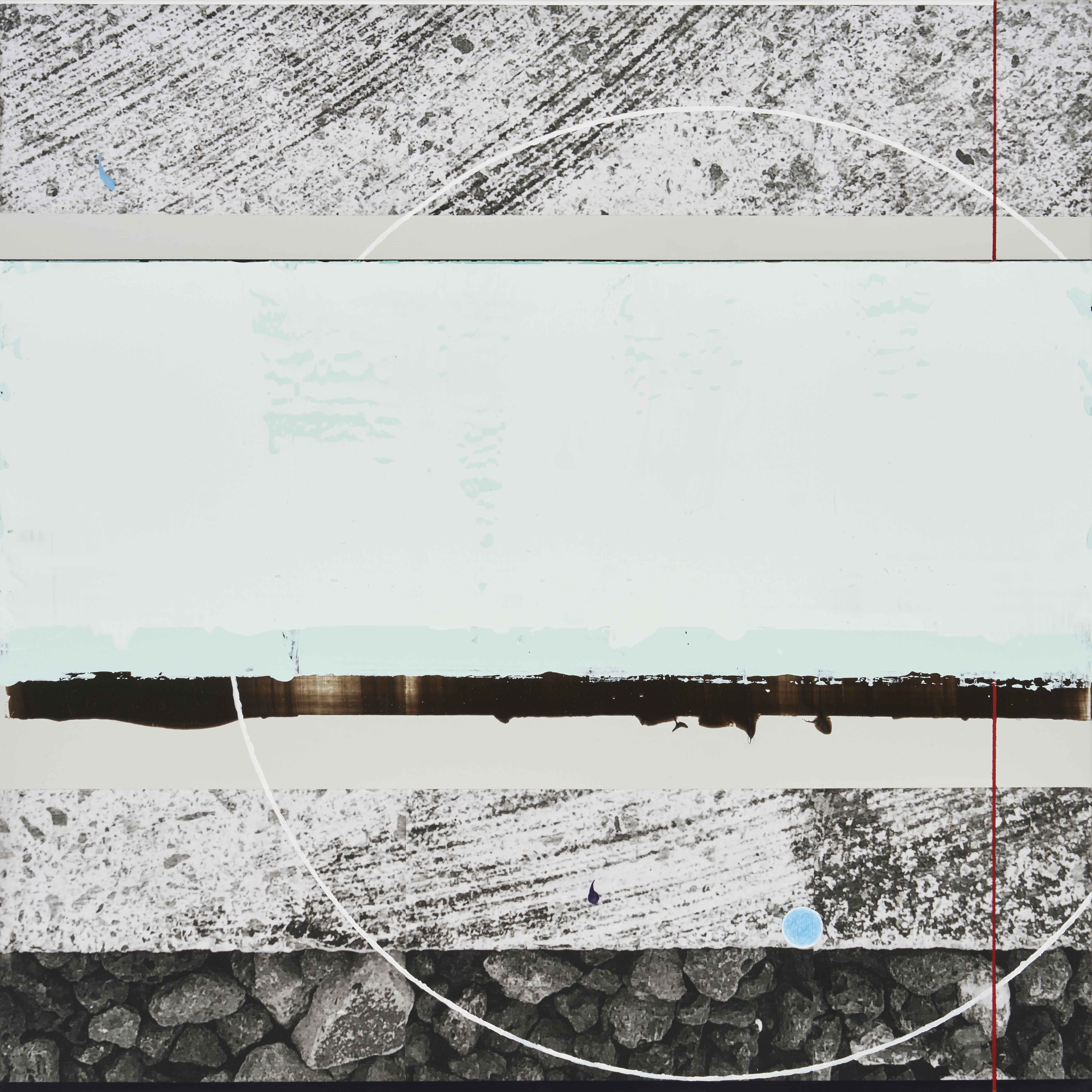 Spring Dew, 2023, acrylic and photo collage on canvas, 50 x 50 cm