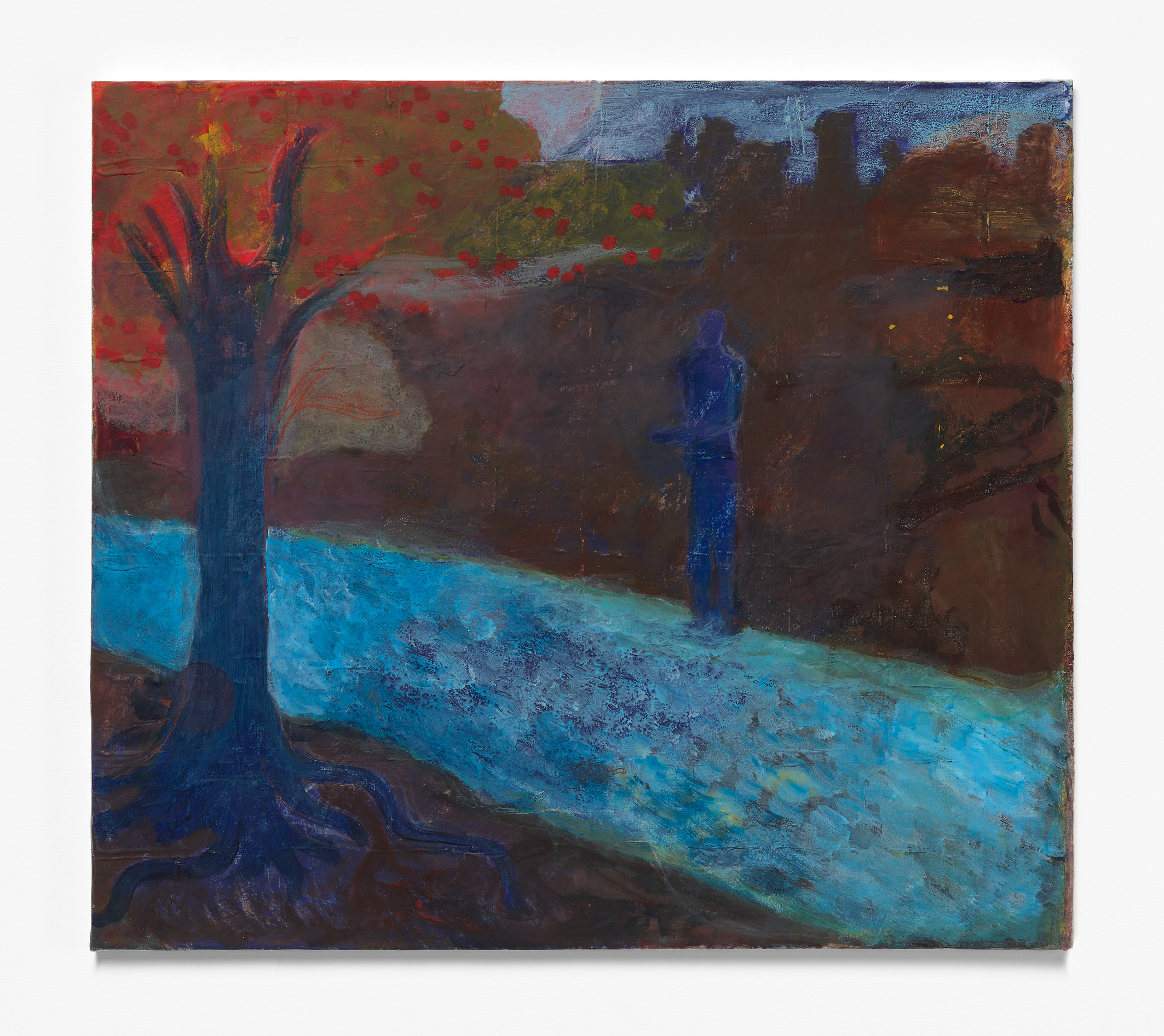 Allan Rand, Capitulation, 2021, Gesso, acrylic, oil, chalk pastel, on cotton, 69.2 x 61.2 x 1.9 cm