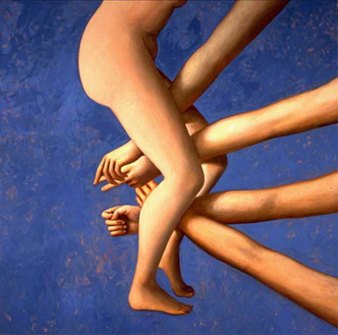  VERTIGINE 1   1997 olio su tela cm 127X127