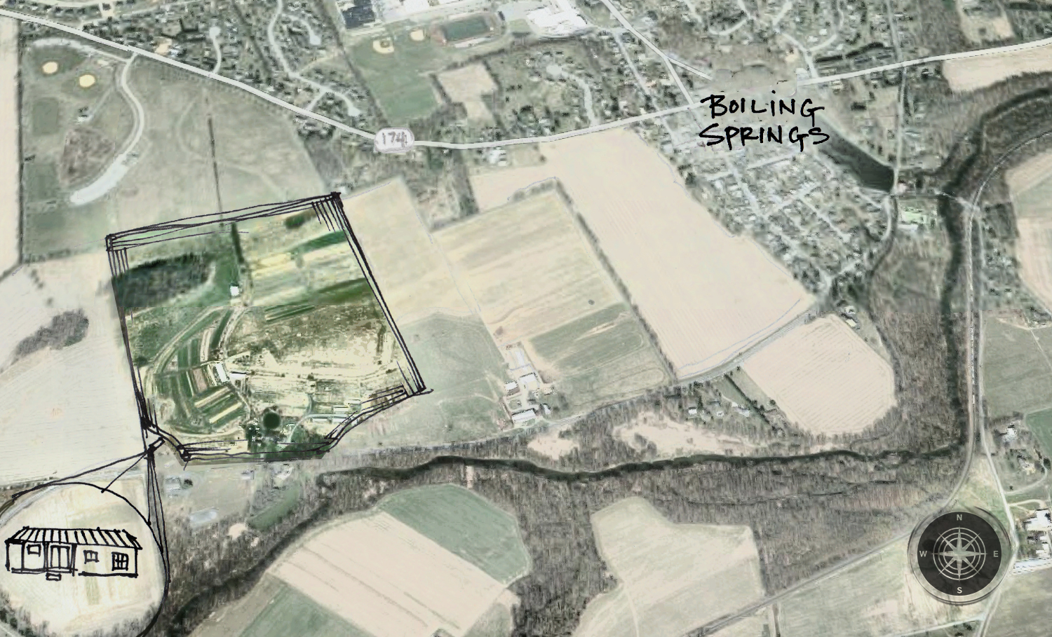 Map of farm's locale by Mo