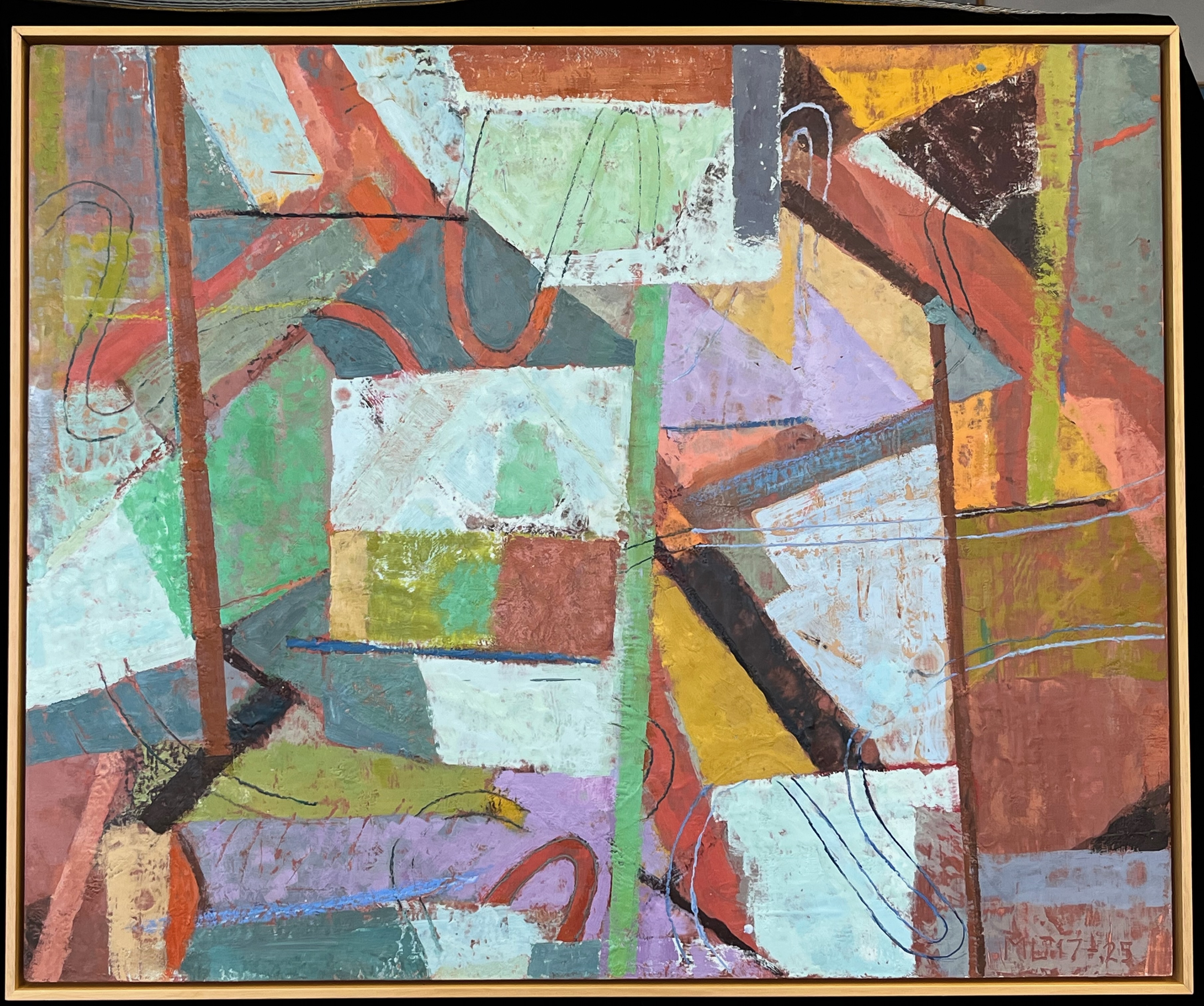 Flurry. 2017 -2025. encaustic on panel. 36 1/2" X 44 1/2"