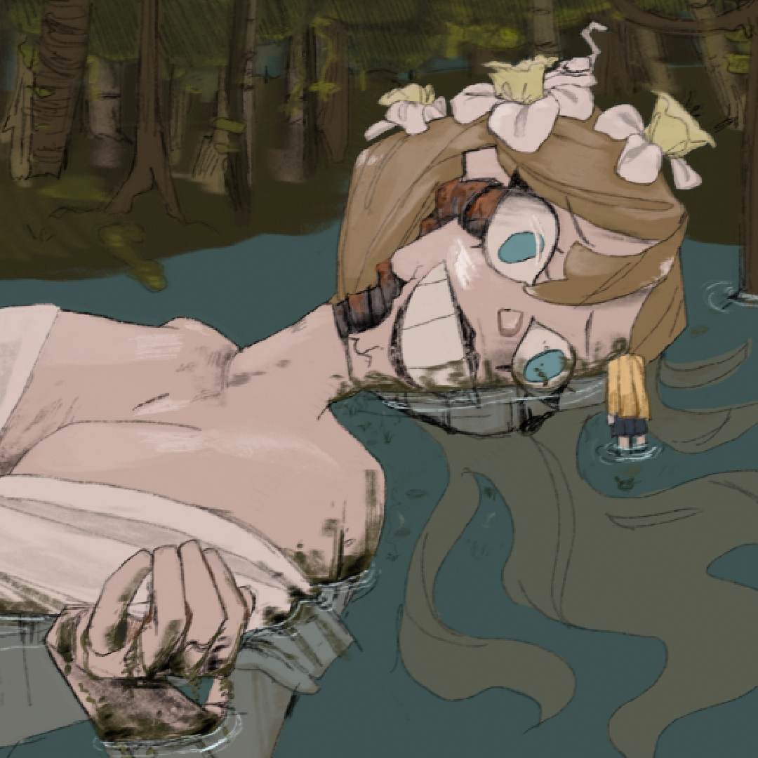 Quinn and Ophelia Final Boss Fight ConceptProcreate, 1080&times;1080 pixels, 2023