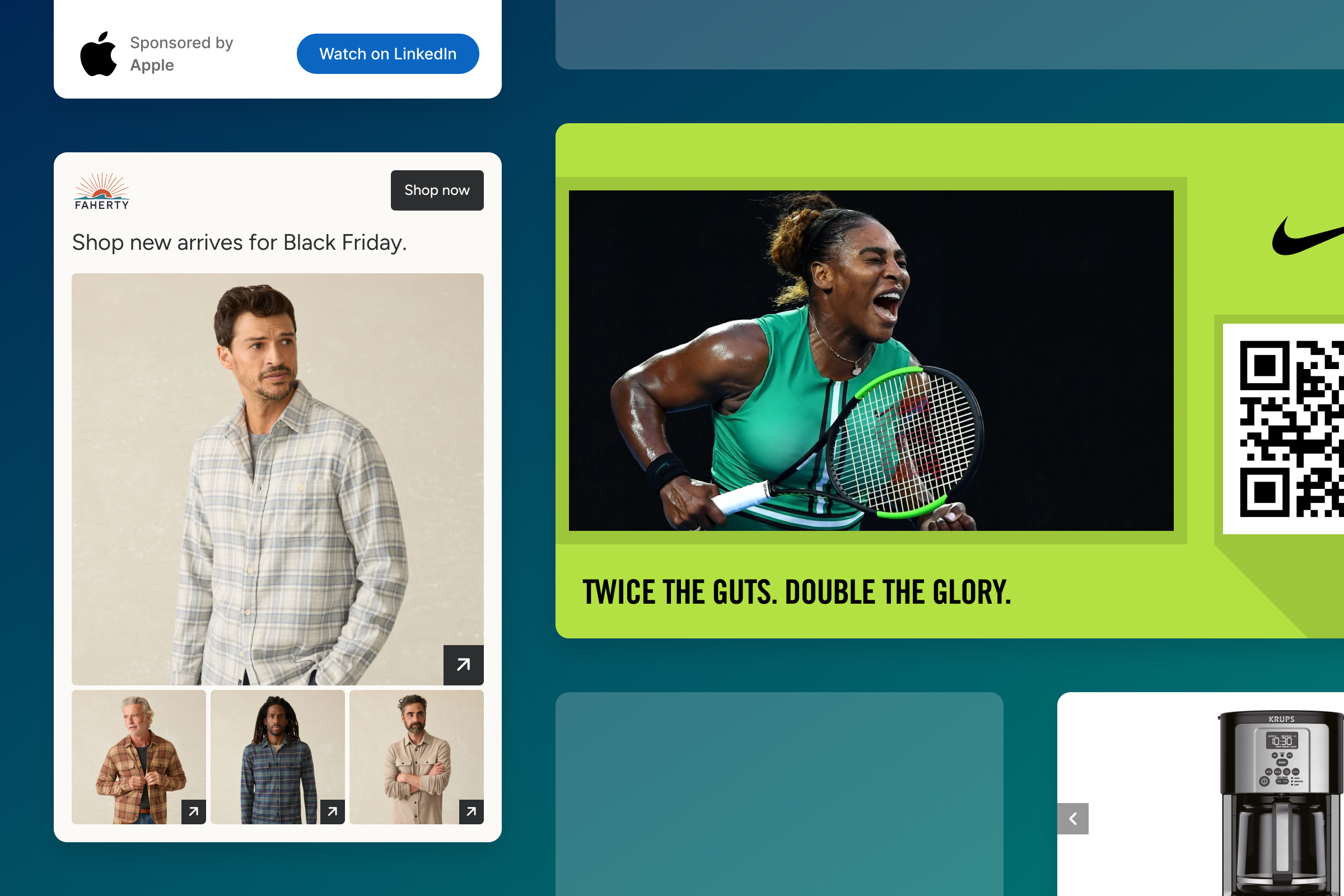 A small sampling of TripleLift’s custom creative formats for web and CTV.