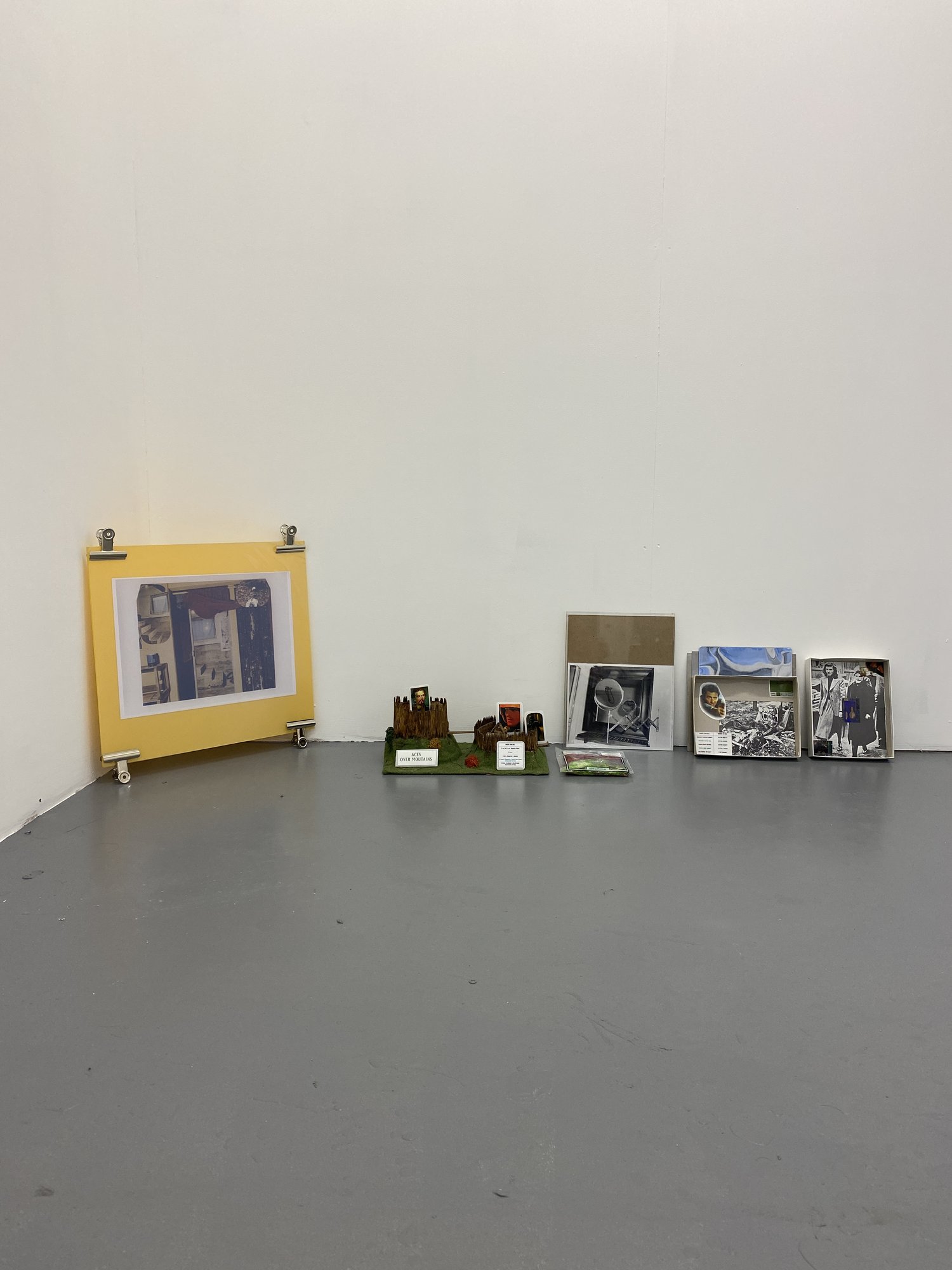 Collage & assemblage tests. thermoplastics, clipboard clips, video game boxes...etc
