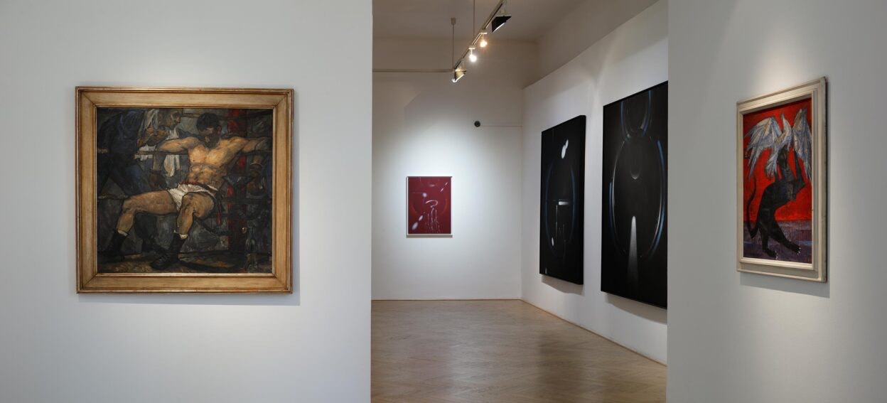 Pohled do expozice výstavy (Theodor Pištěk), Fotografie: Villa Pellé