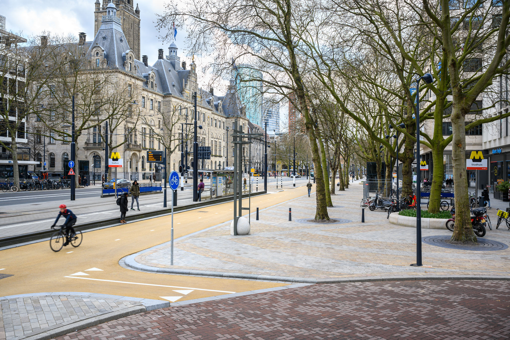 The design balances traffic on the one hand while creating comfortable pedestrian, cycling and public transport routes.