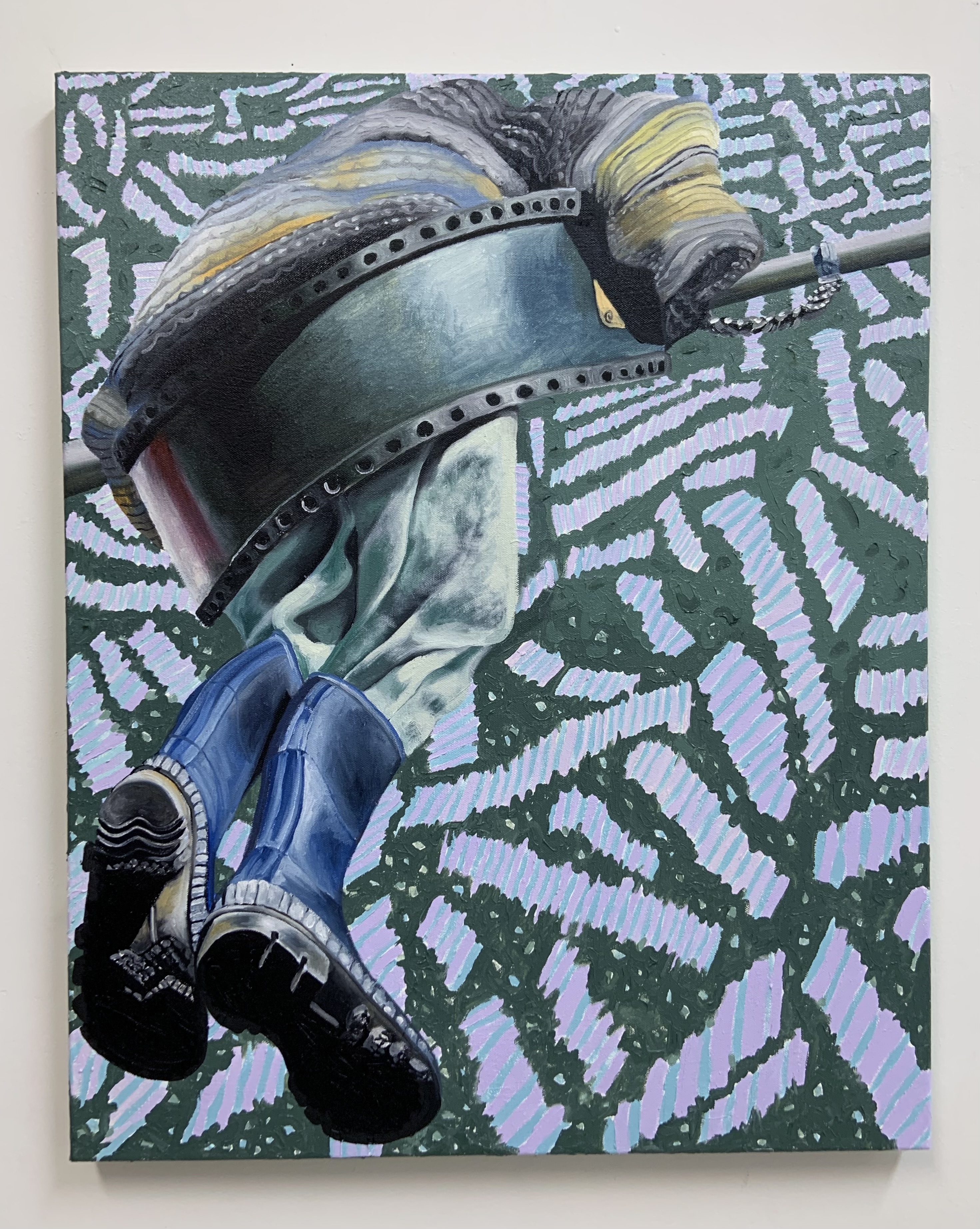 "Swept", 2022, oil on canvas, 24x40 in