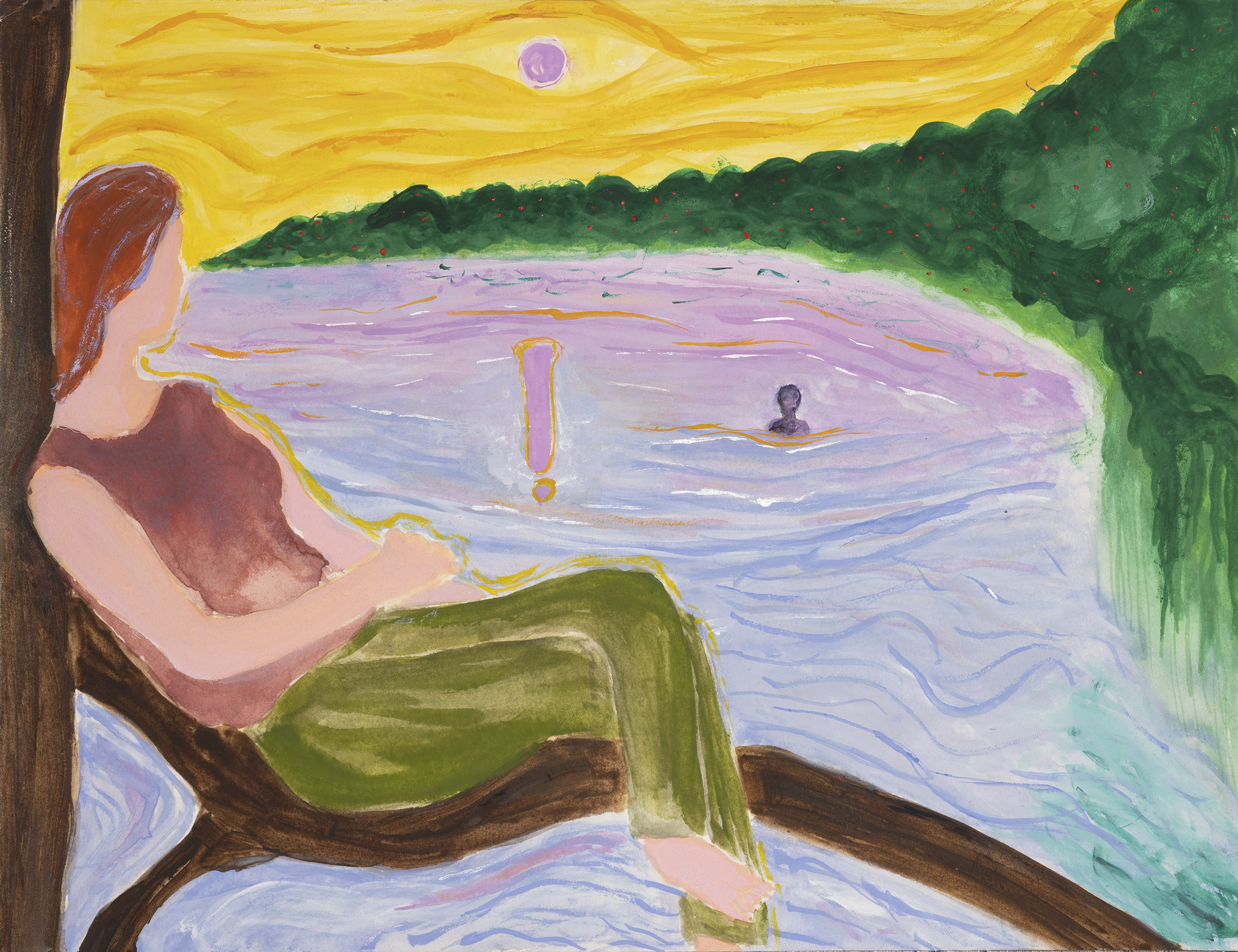 Remains of the day, Gouache on paper, 20x26 cm, 2024