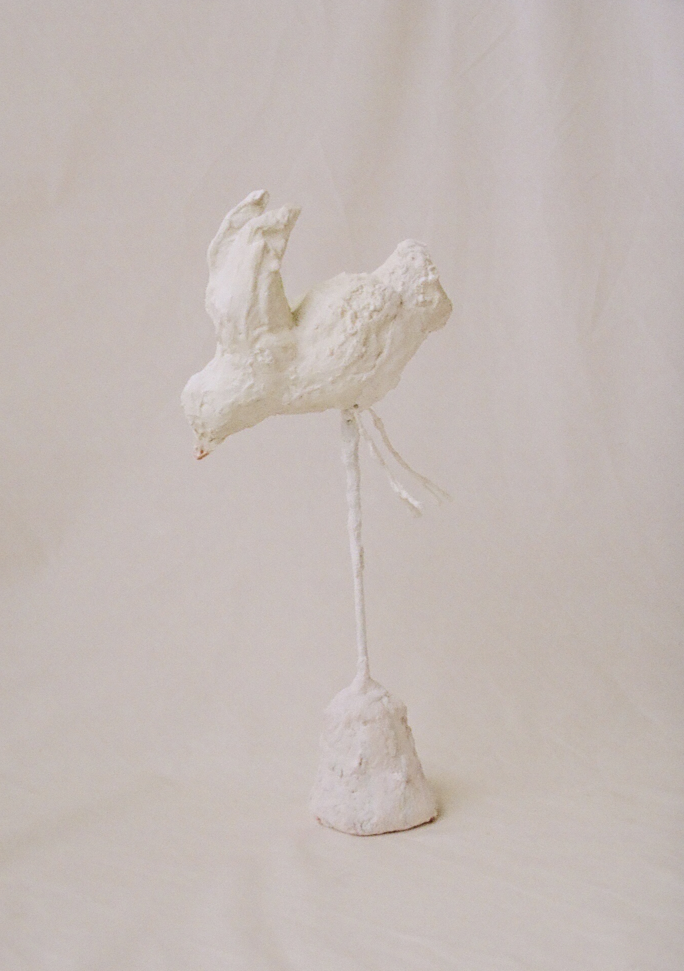 BIRD I, 2018, PLASTER, WOOD, OIL PAINT