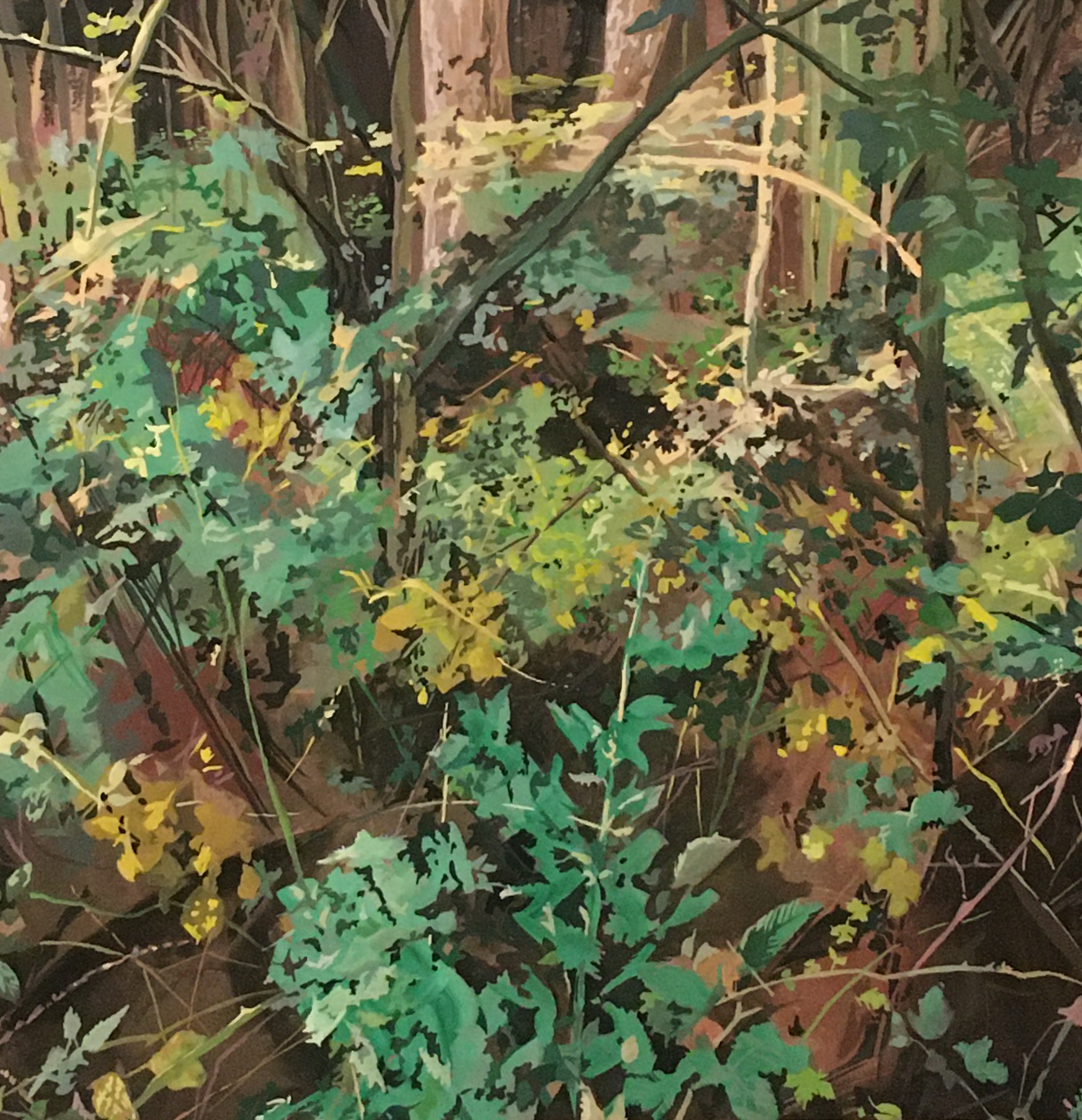 Thicket I (2021), gouache on paper, 30x30cm