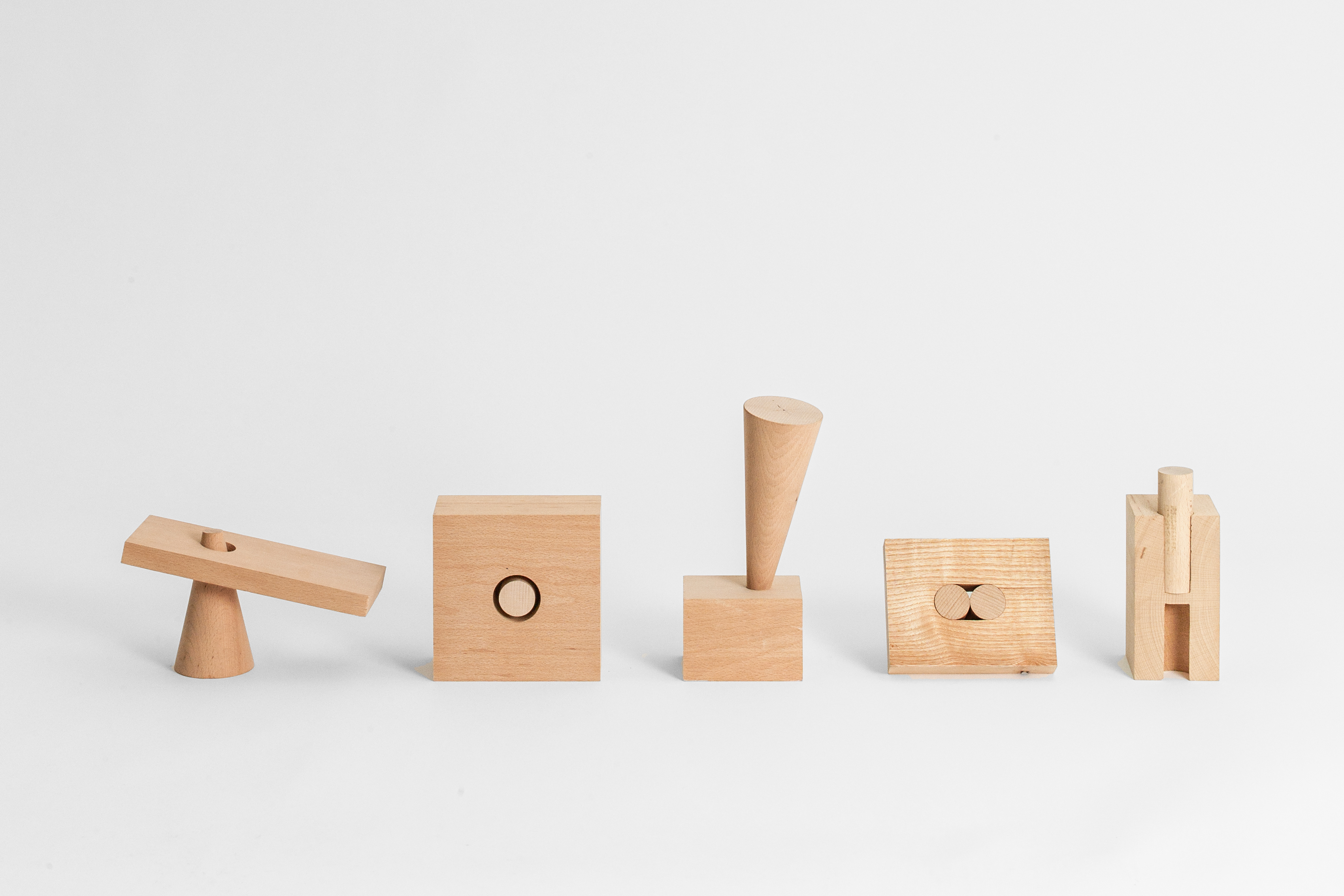 Holes are modest, they oftenly hide in assembly, beech wood, 2019