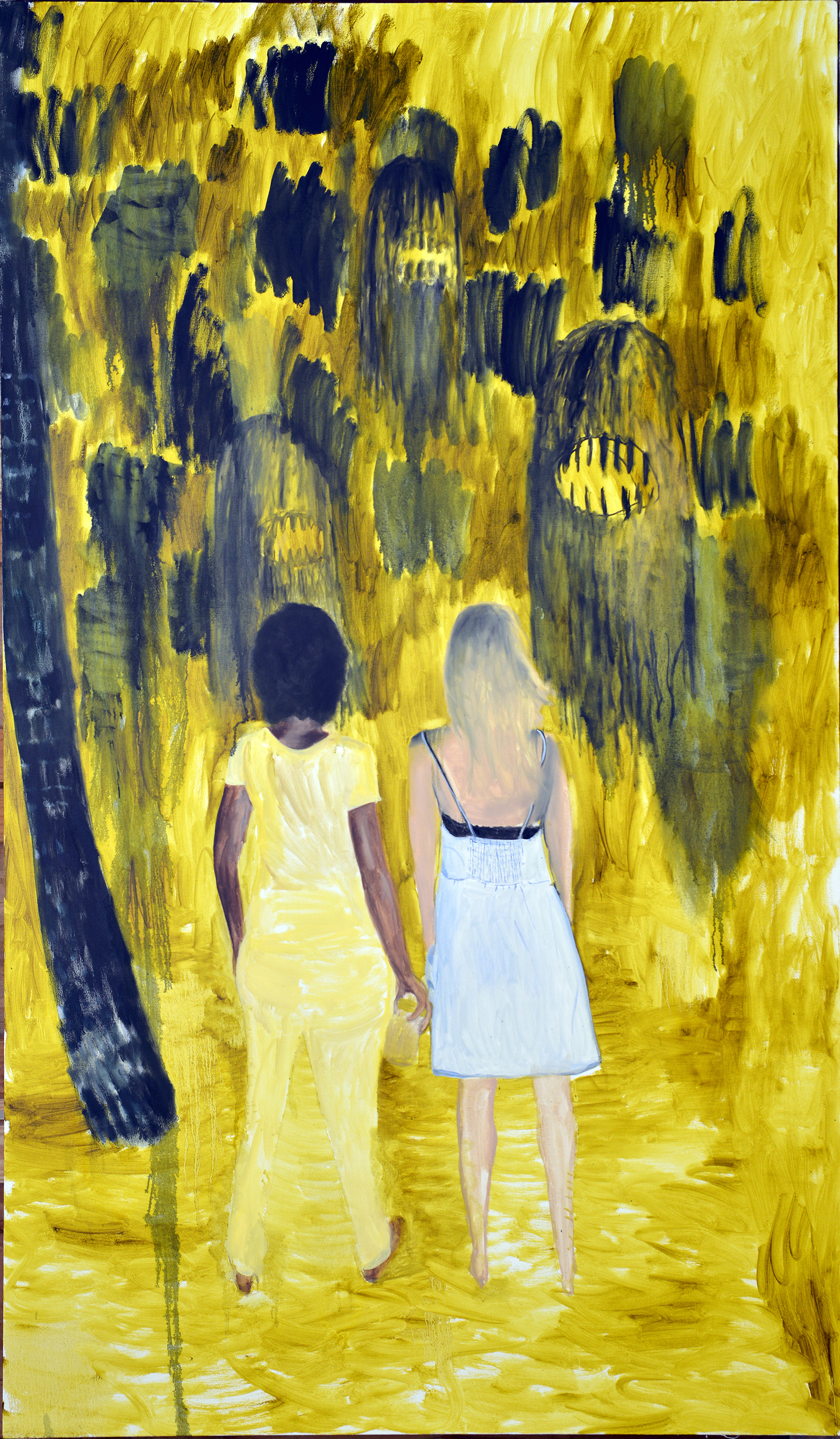 All of us, and us 2018 Oil on Canvas 84"x50"/213x127cm