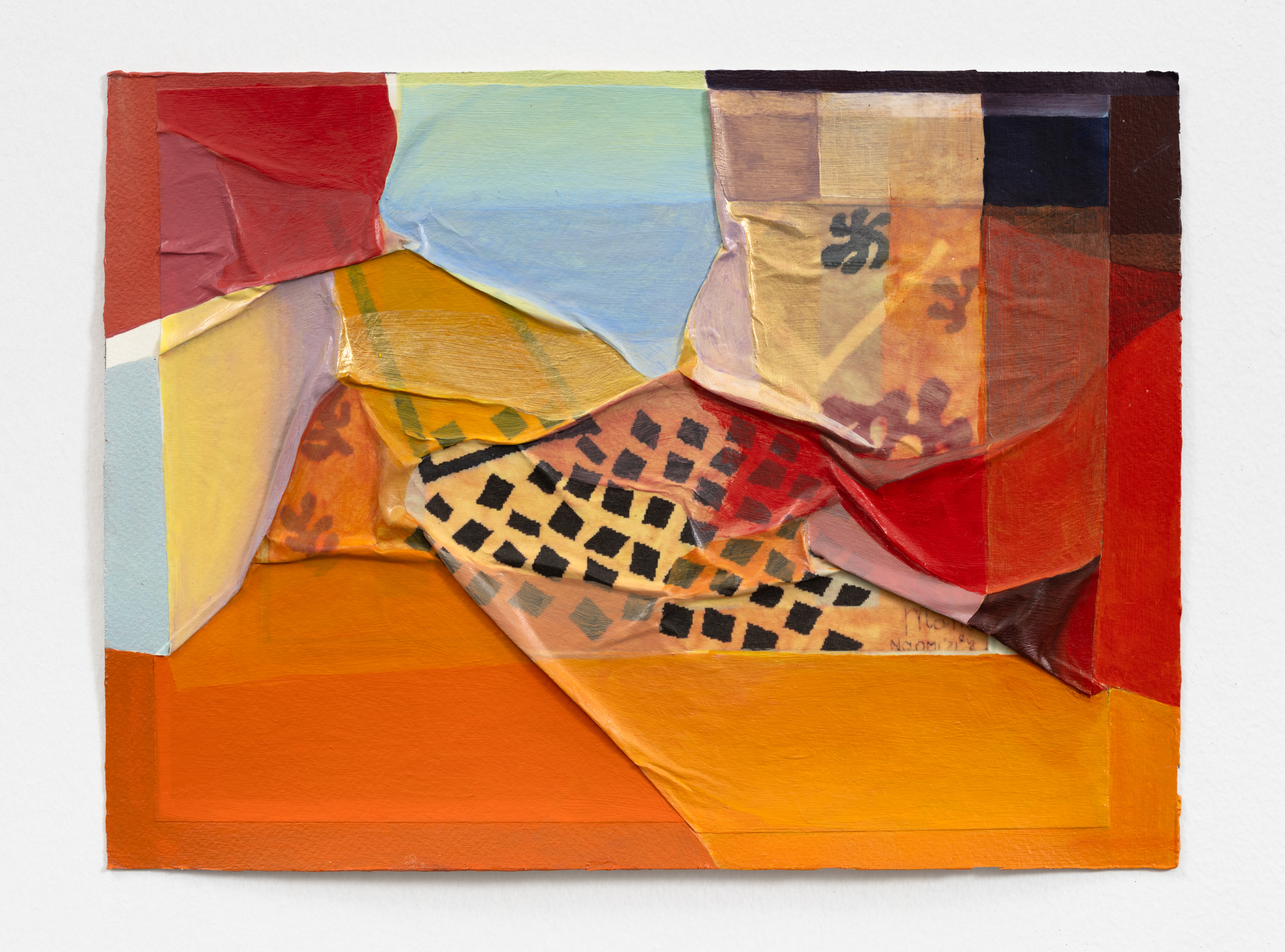 Untitled (Grandma&rsquo;s Embroidered Matisse), 2024, 9 x 12 in, Acrylic on printed photograph on Arches paper