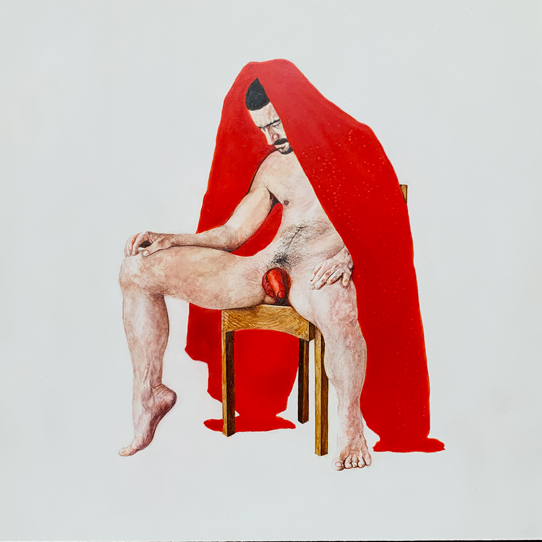 Burroughs' Boys #1 – Alexandru (2025) Acrylic on 30x30 Wood Panel