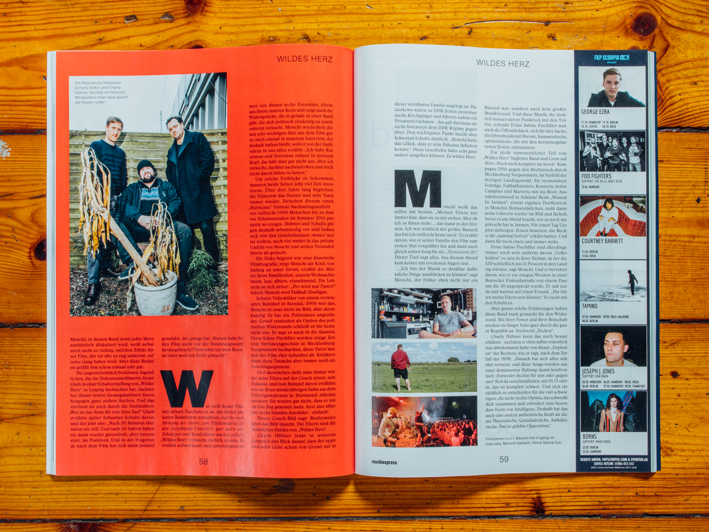 Musikexpress / Portrait von Monchi, Feinesahnefischfilet / April 2018