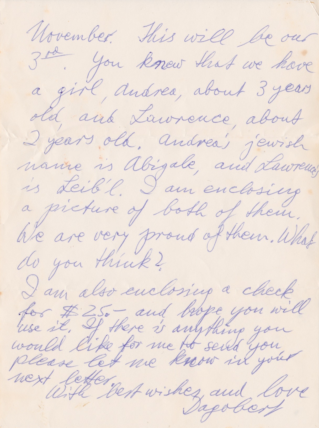 Letter to Riva dated August 9, 1958. Written after a long pause in communication, this letter is in English (2/2).