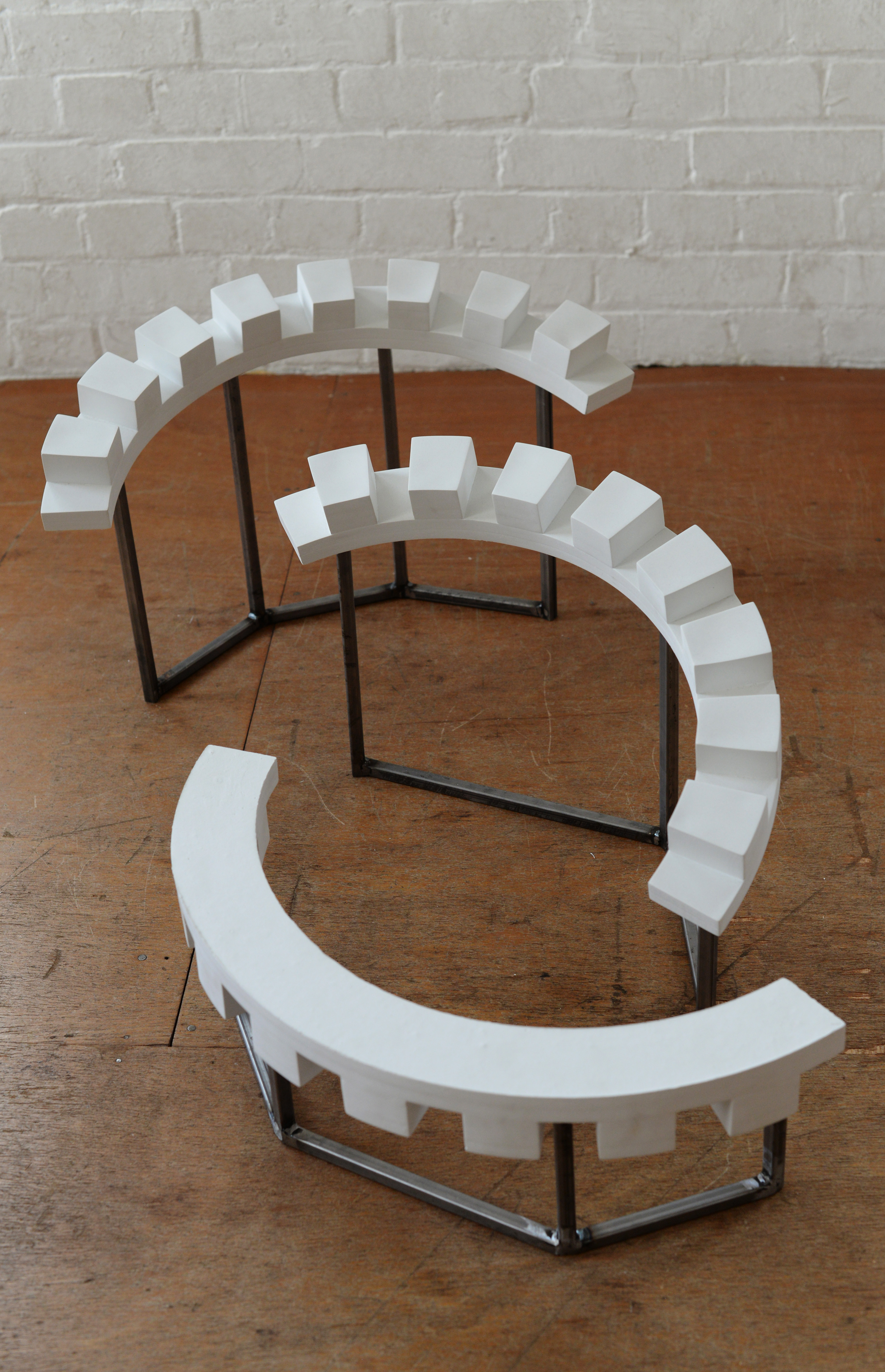 Auxiliary III. 2019, jesmonite and steel, dims variable