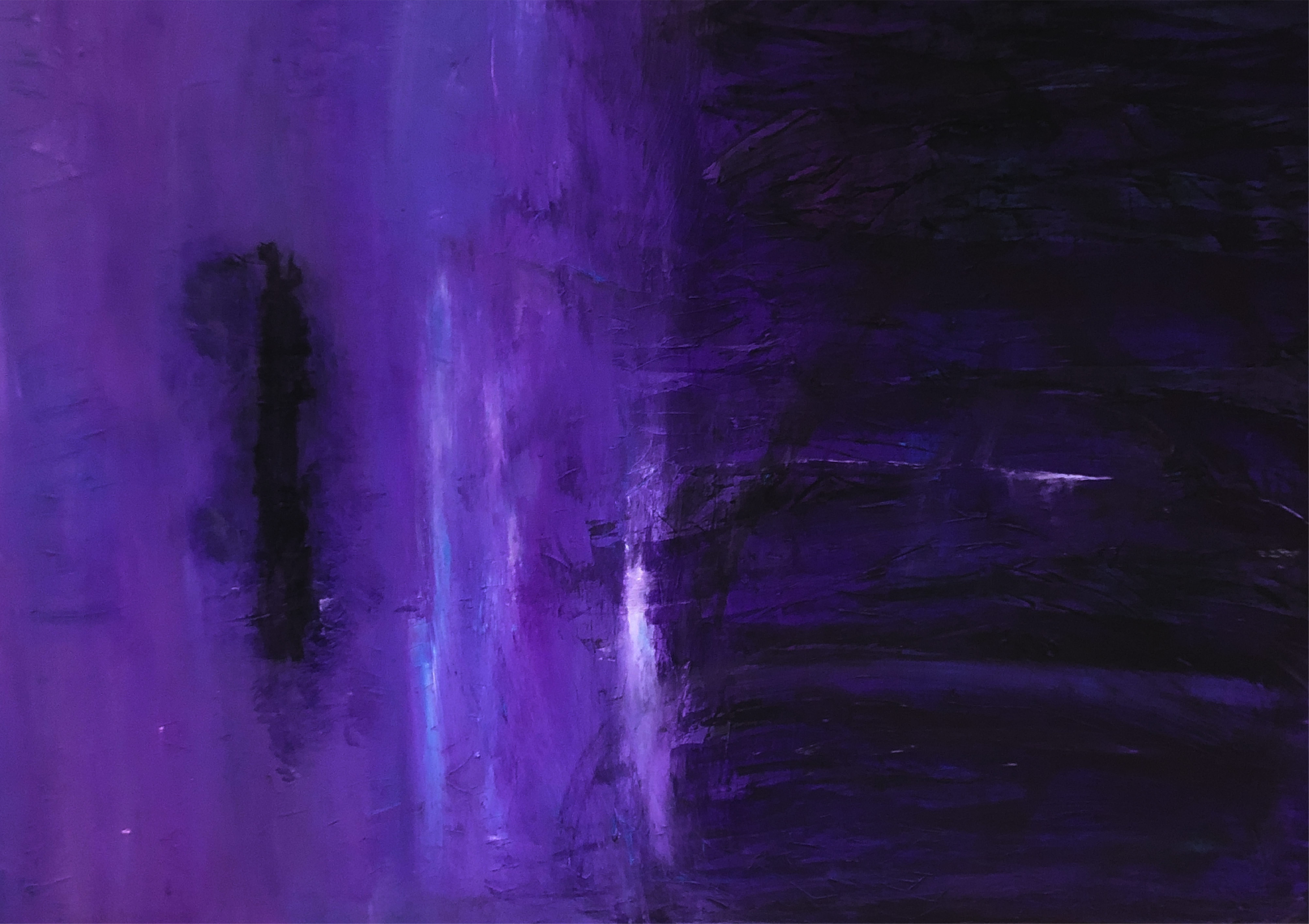 MHB 55, 2019, 36’’x48’’, Acrylic and charcoal on canvas