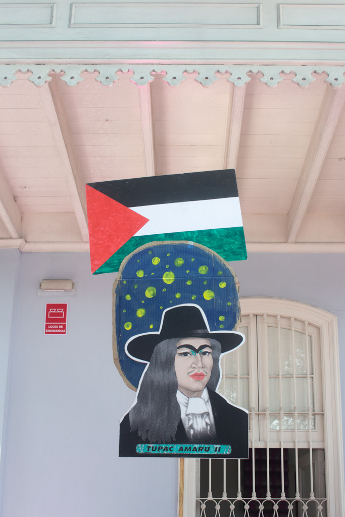 From "Las tupis" series, mixed media in protest sign, 150x100cms by Javi Vargas