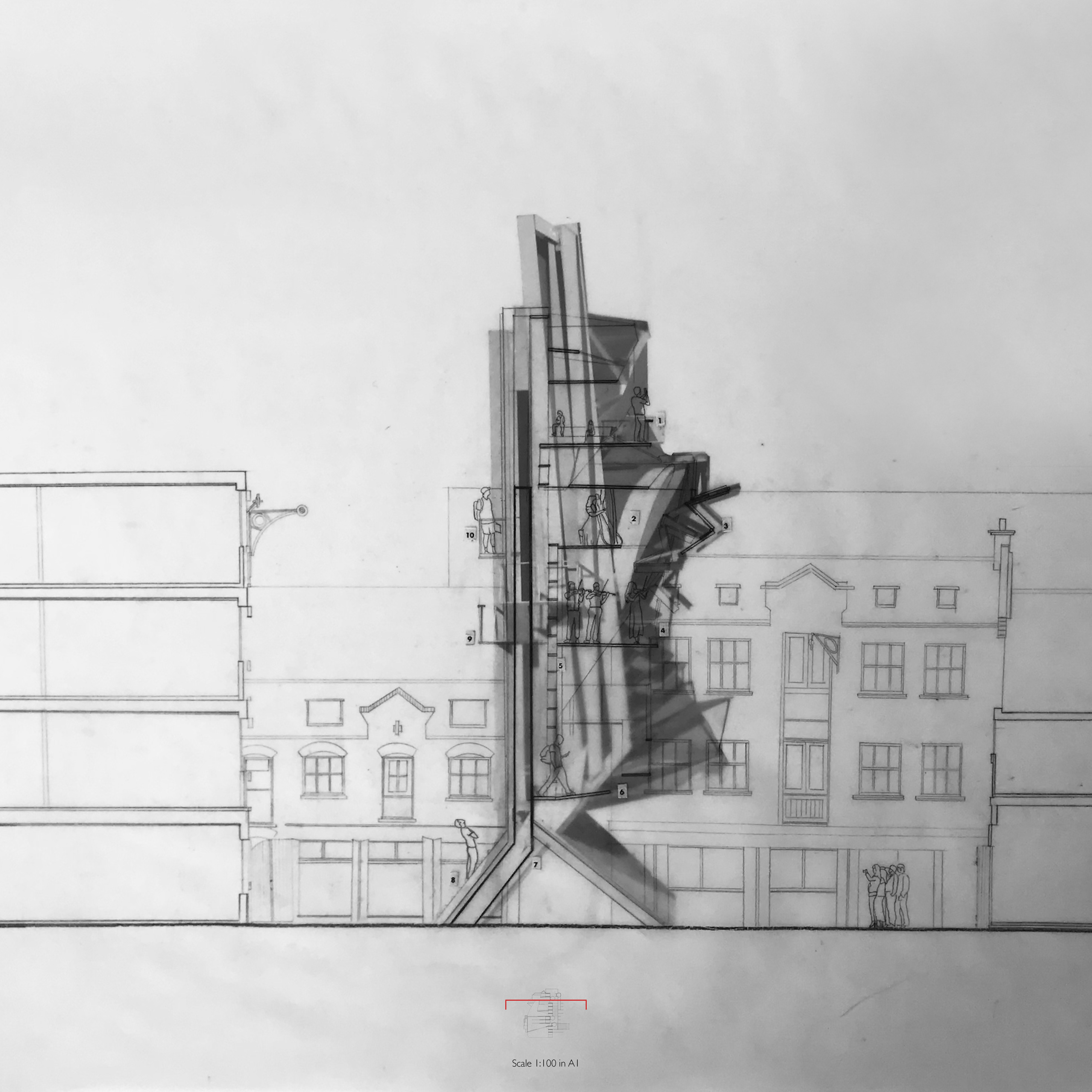 The rotating world: Section hand drawing 
