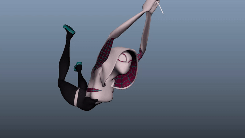 Animated in Maya Spider-Gwen rig - Agora Community
