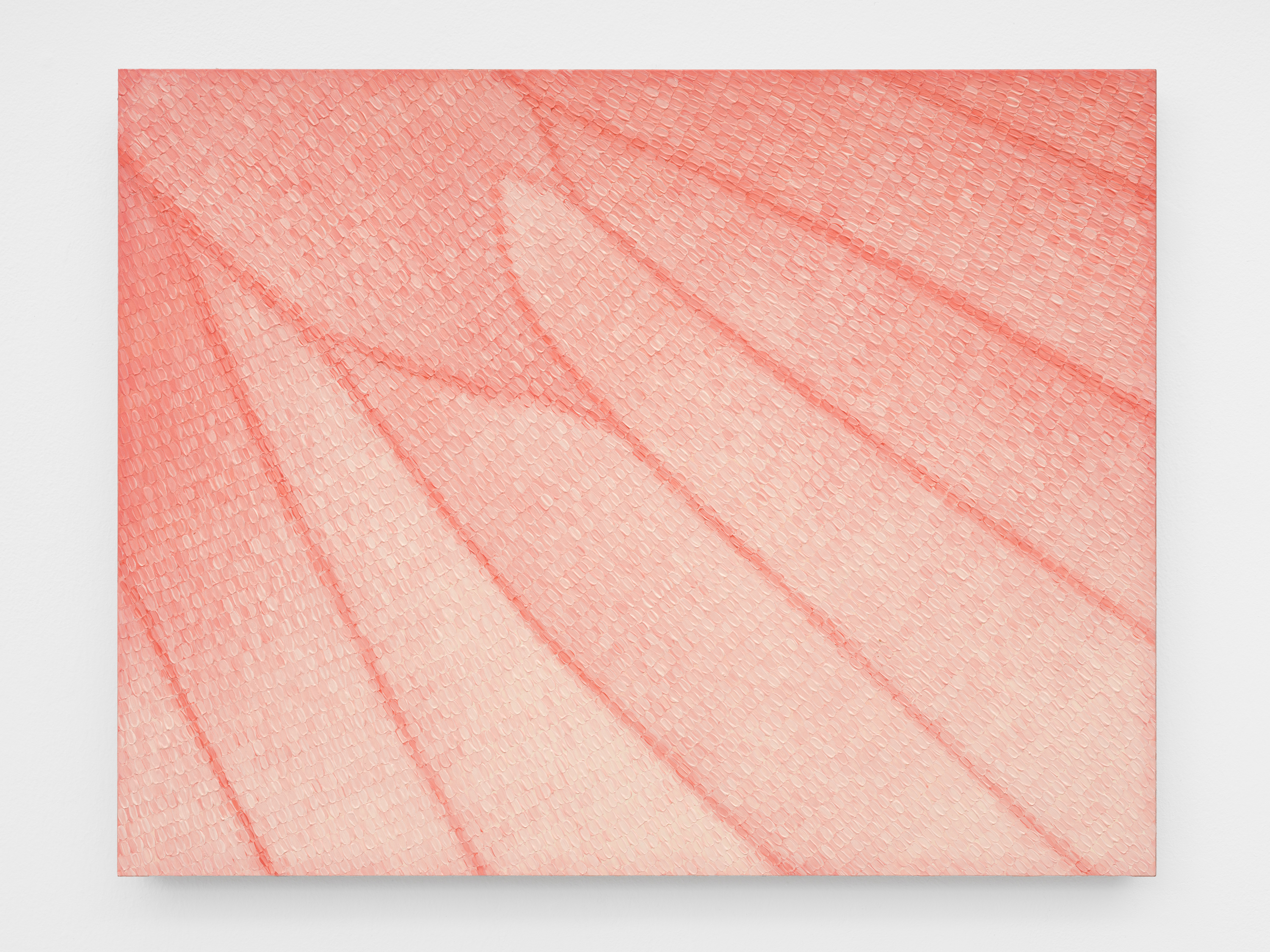 Ava McDonough, Grasshopper, 2025, Oil on panel, 14 (H) x 18 (W) in.