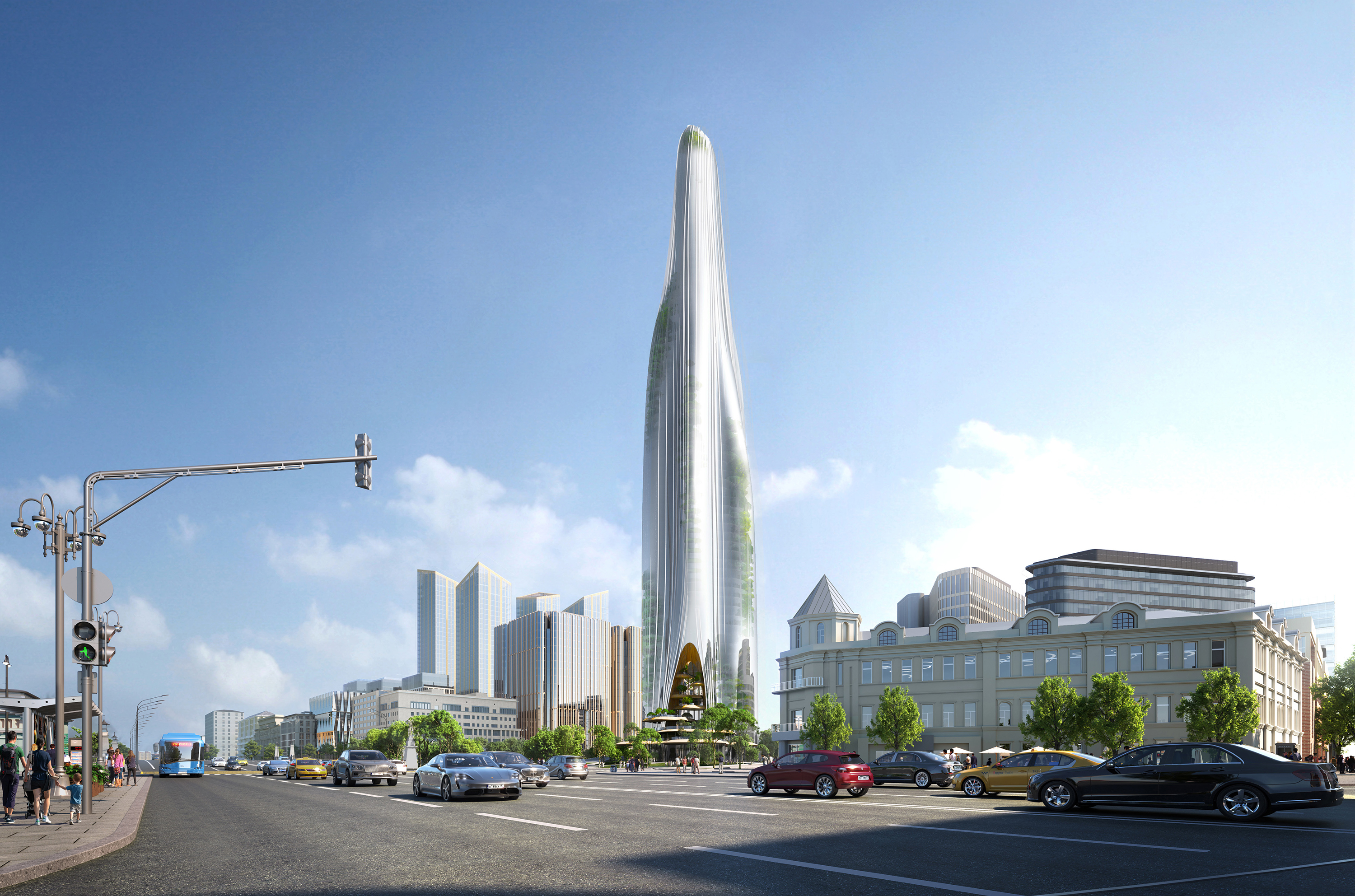 “Carved by Time” Rendering Street View @architectural illustration & cg