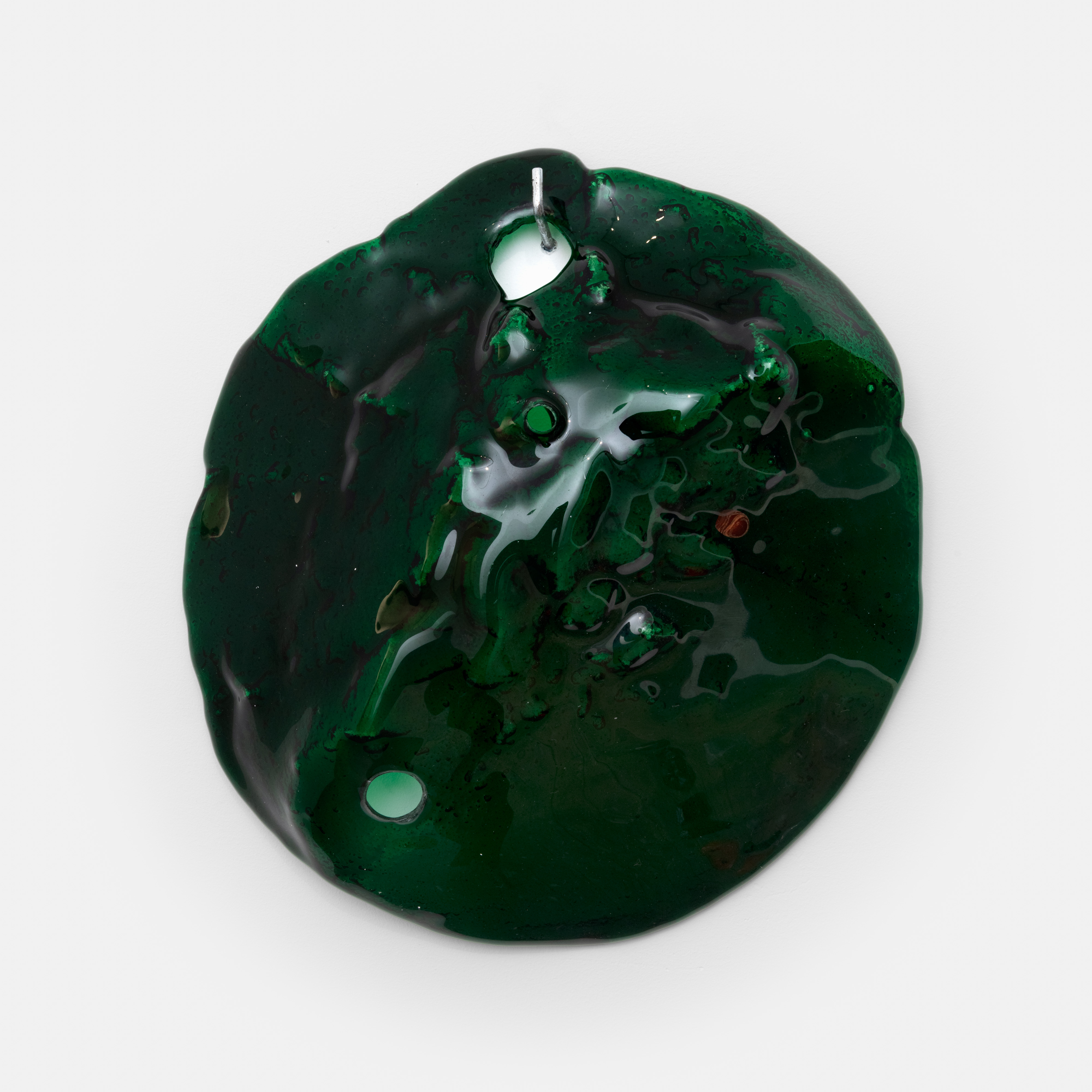 7.83 HZ (FUNDAMENTAL), 2024, Slumped glass 29 x 27.5 x 7 cm