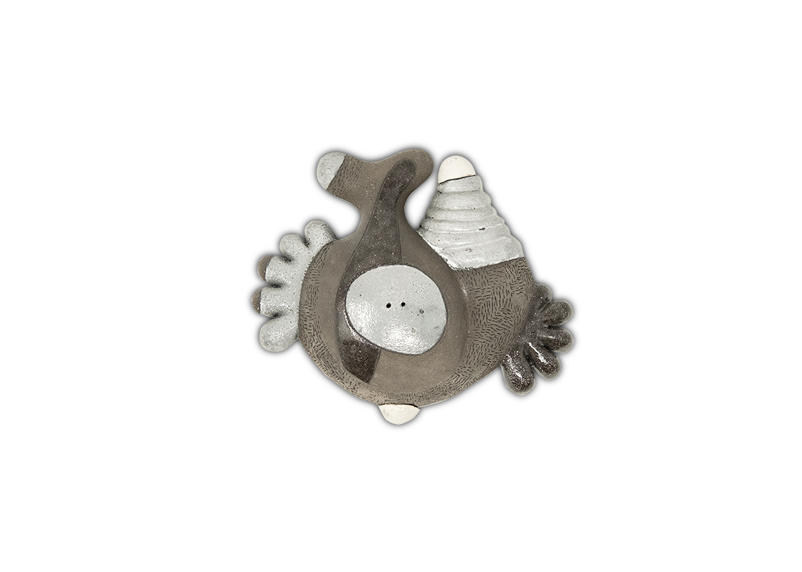 Due di tre (Refrattario bianco nero, 11x13x5, 2014)