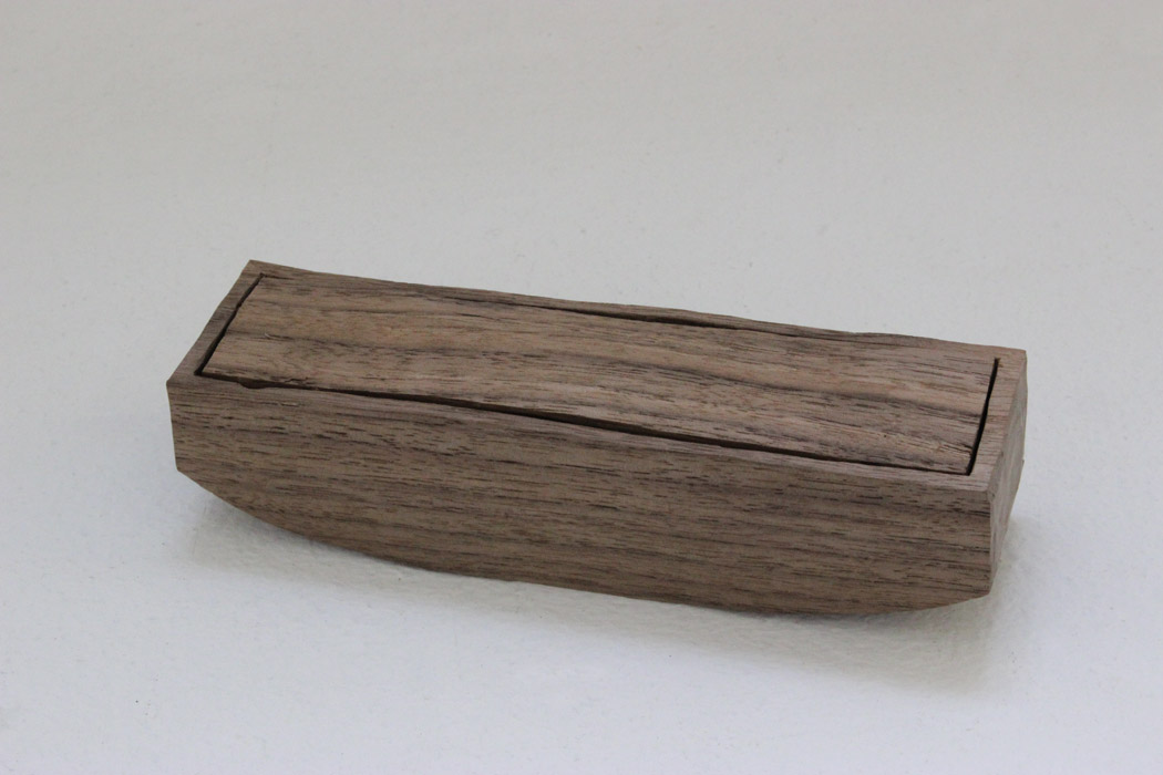 Brush (closed). American walnut, silver copper wire  6 x  13 cm