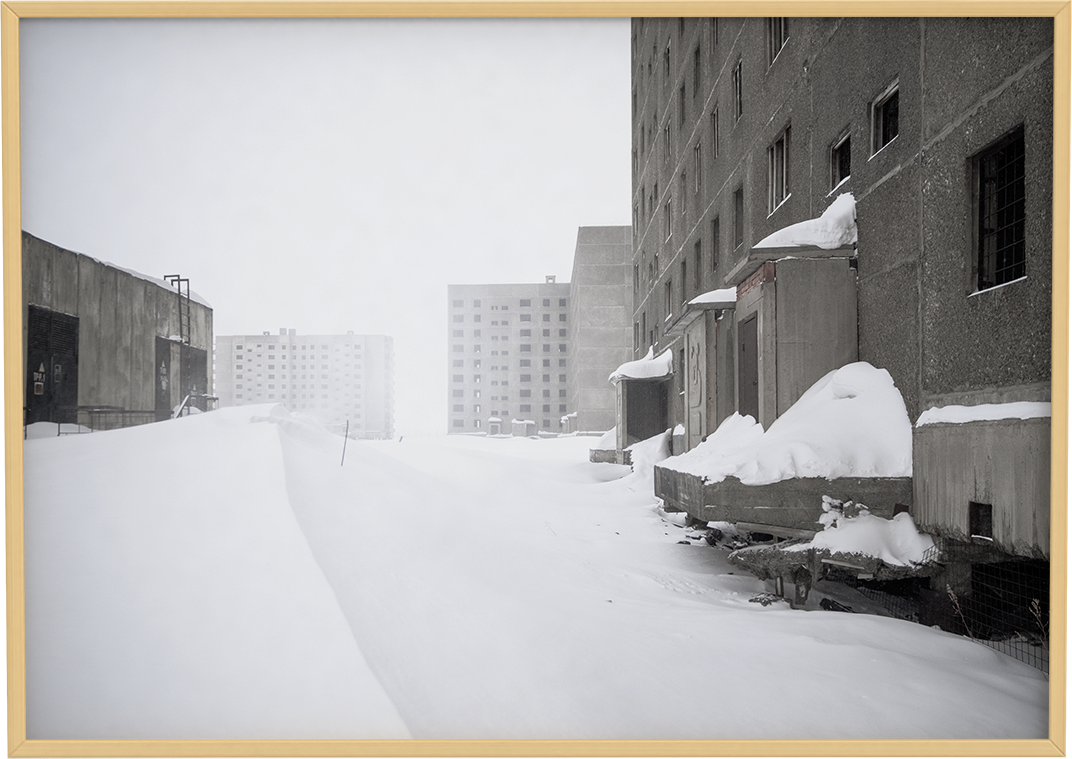 Fotografía impresa paisaje barrio soviético Norilsk