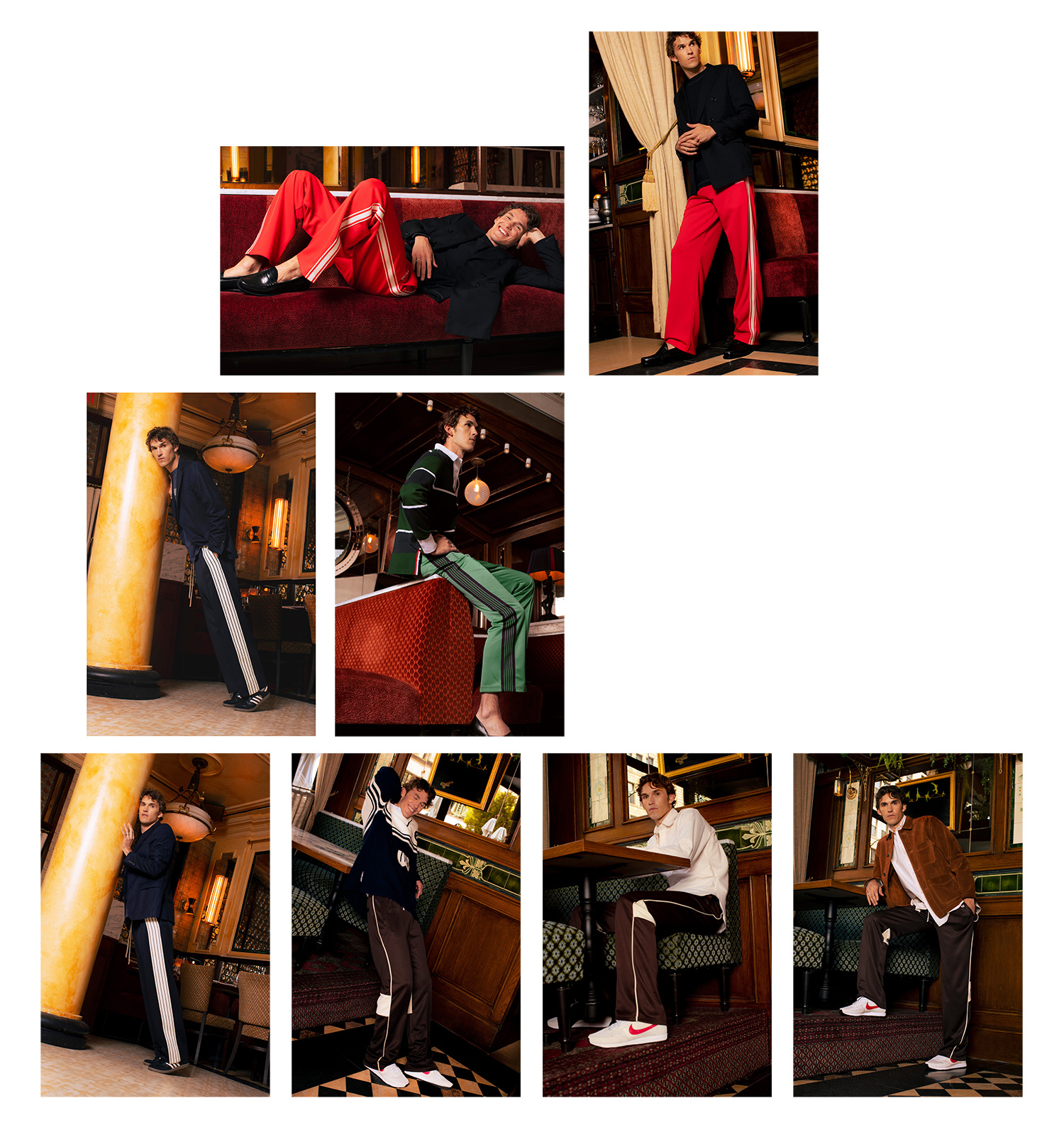 Photographed by Scarlett Casciello of Saint Luke Artists; Grooming by Karol Rodriguez; Styling by Lizzy Wholley; Styling assist: Christina Middleton; Talent: Austin Heye for JAG Models; Location: Cafe Chelsea at Hotel Chelsea