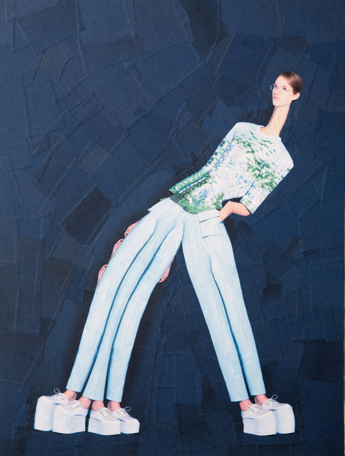 Steven Tai SS14 reworking, 2013, 10 x 14 inches