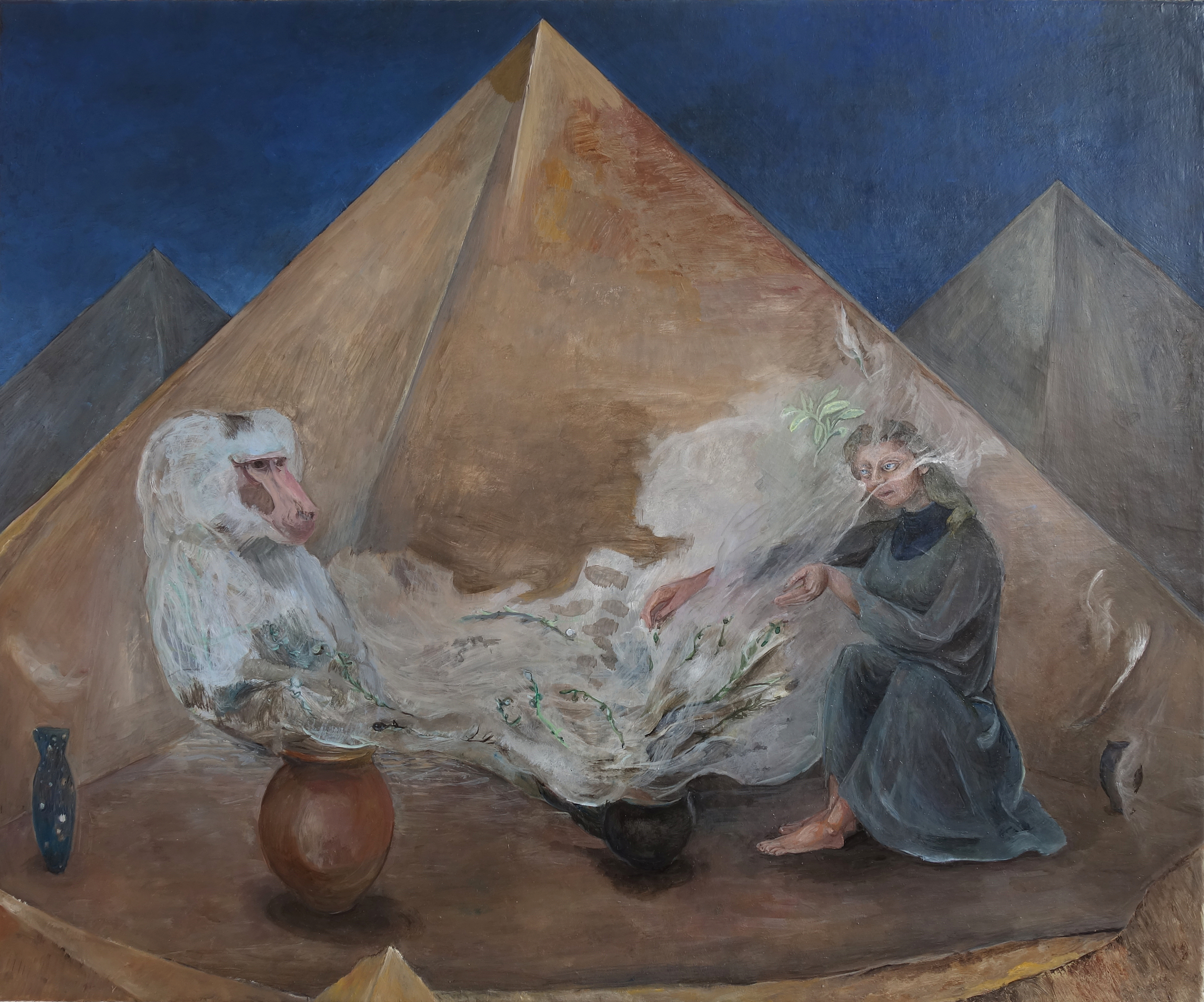 Pyramide / 2025 / Öl auf Leinwand / 50 x 60 cm